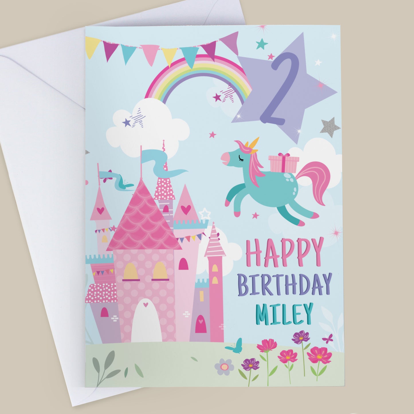 PERSONALISED PRINCESS BIRTHDAY CARD