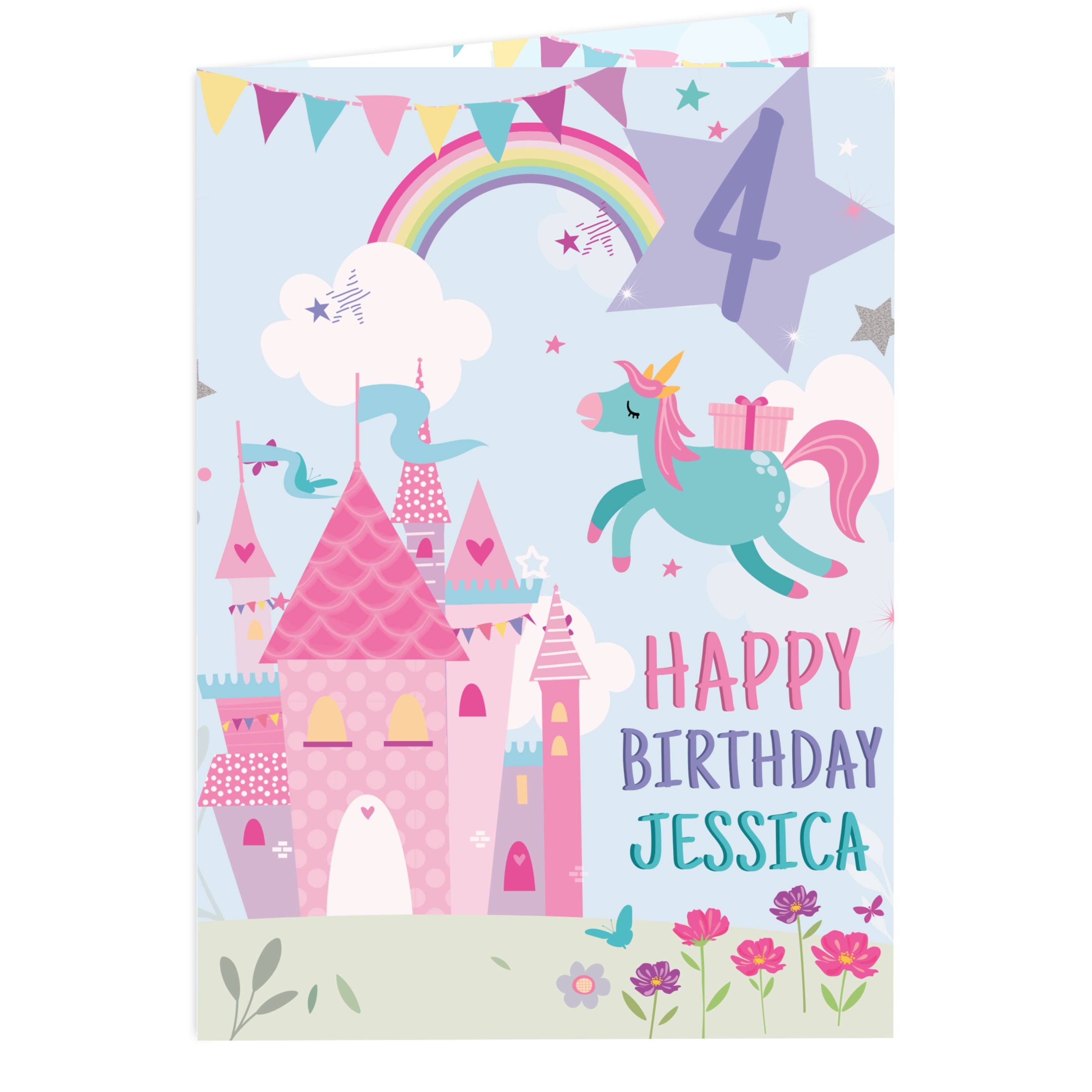 PERSONALISED PRINCESS BIRTHDAY CARD