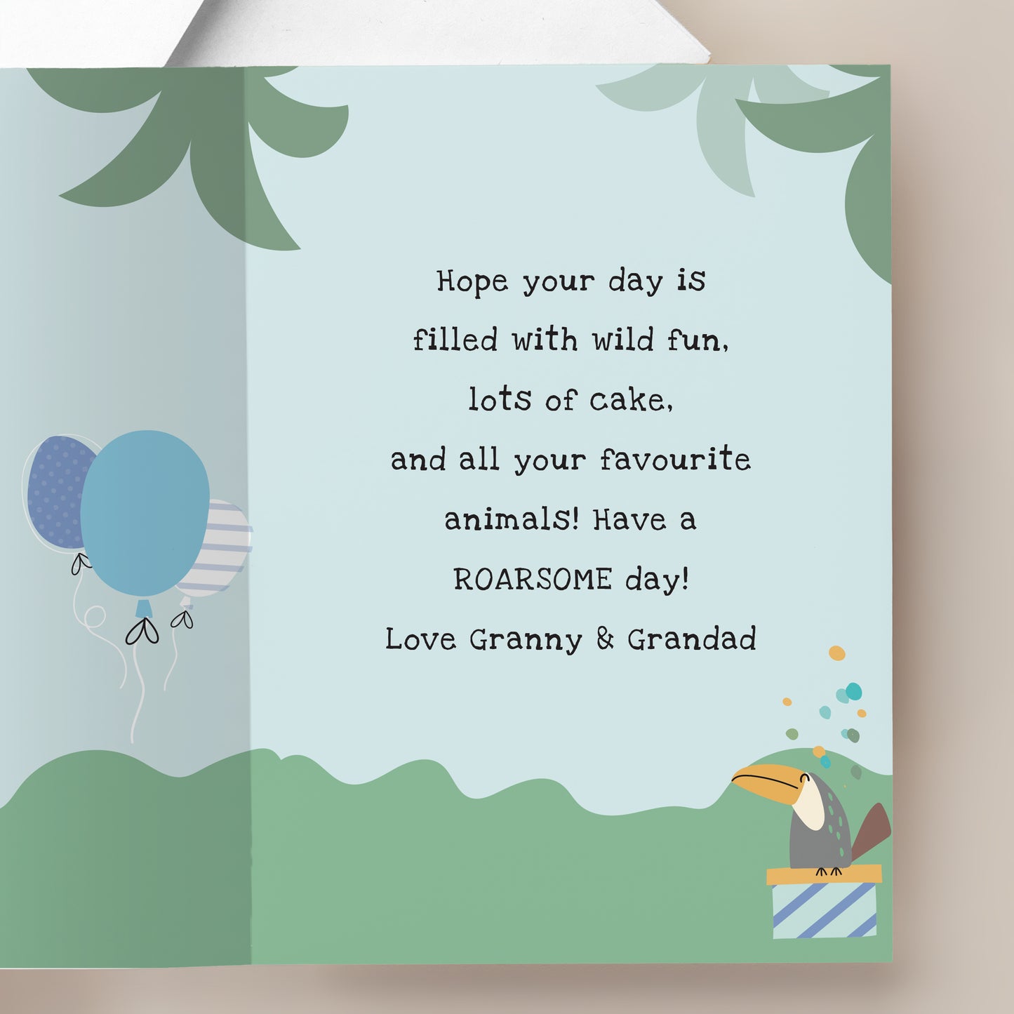 PERSONALISED ANIMALS BIRTHDAY CARD