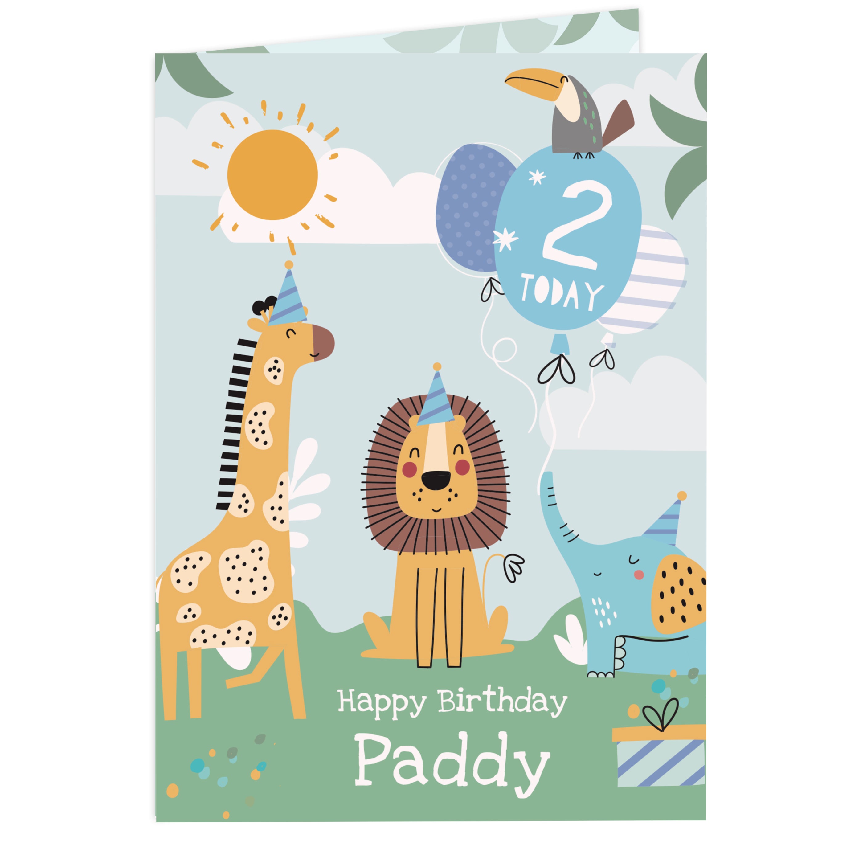 PERSONALISED ANIMALS BIRTHDAY CARD