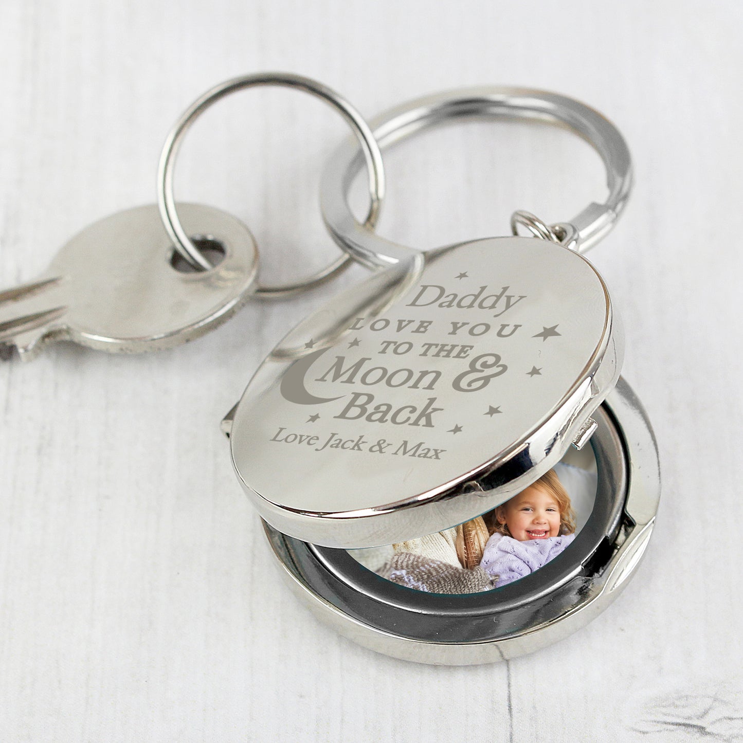 TO THE MOON & BACK PHOTO KEYRING
