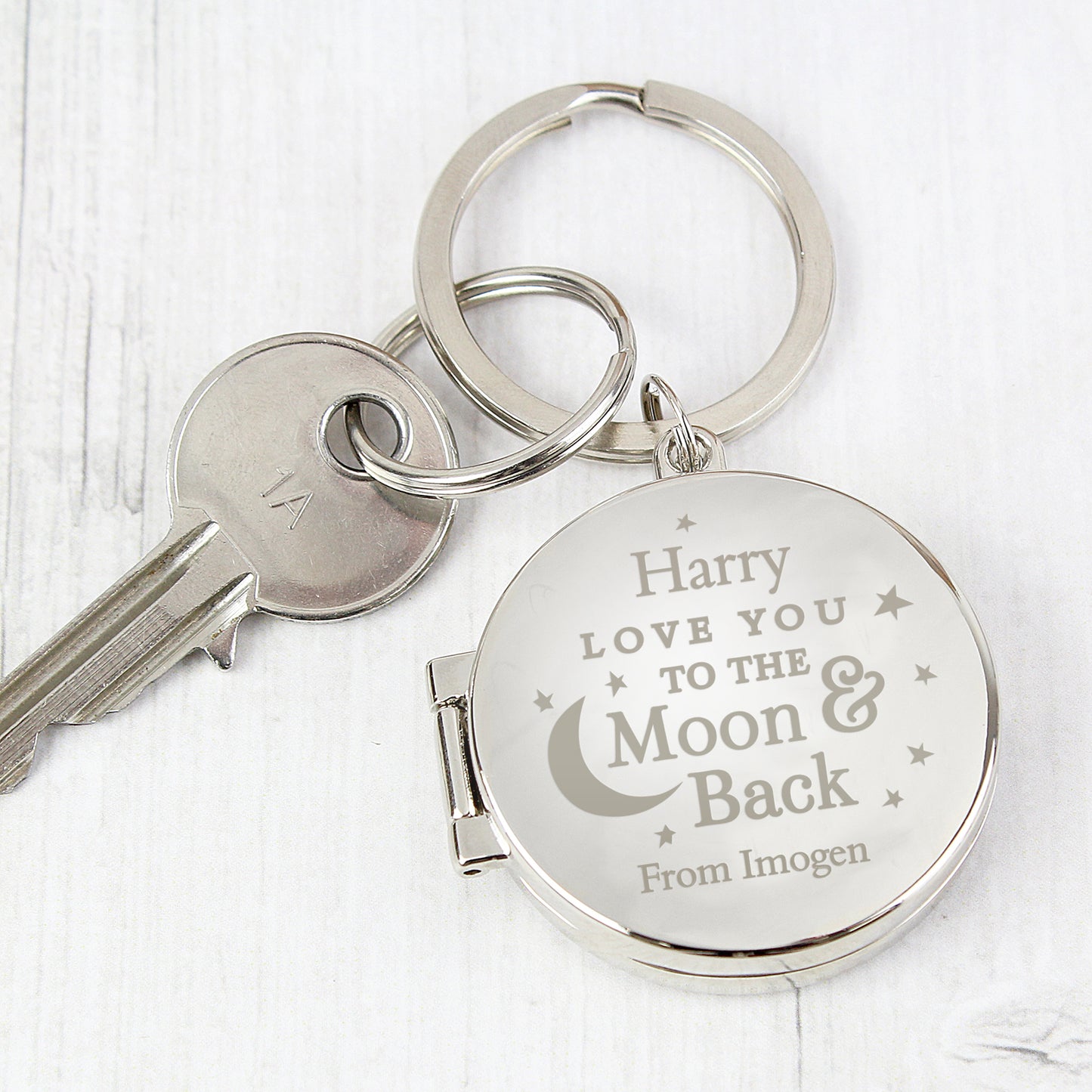 TO THE MOON & BACK PHOTO KEYRING