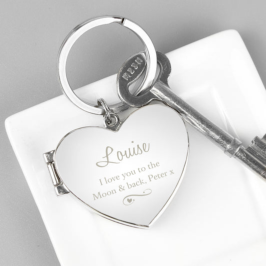 SWIRL HEART PHOTO KEYRING