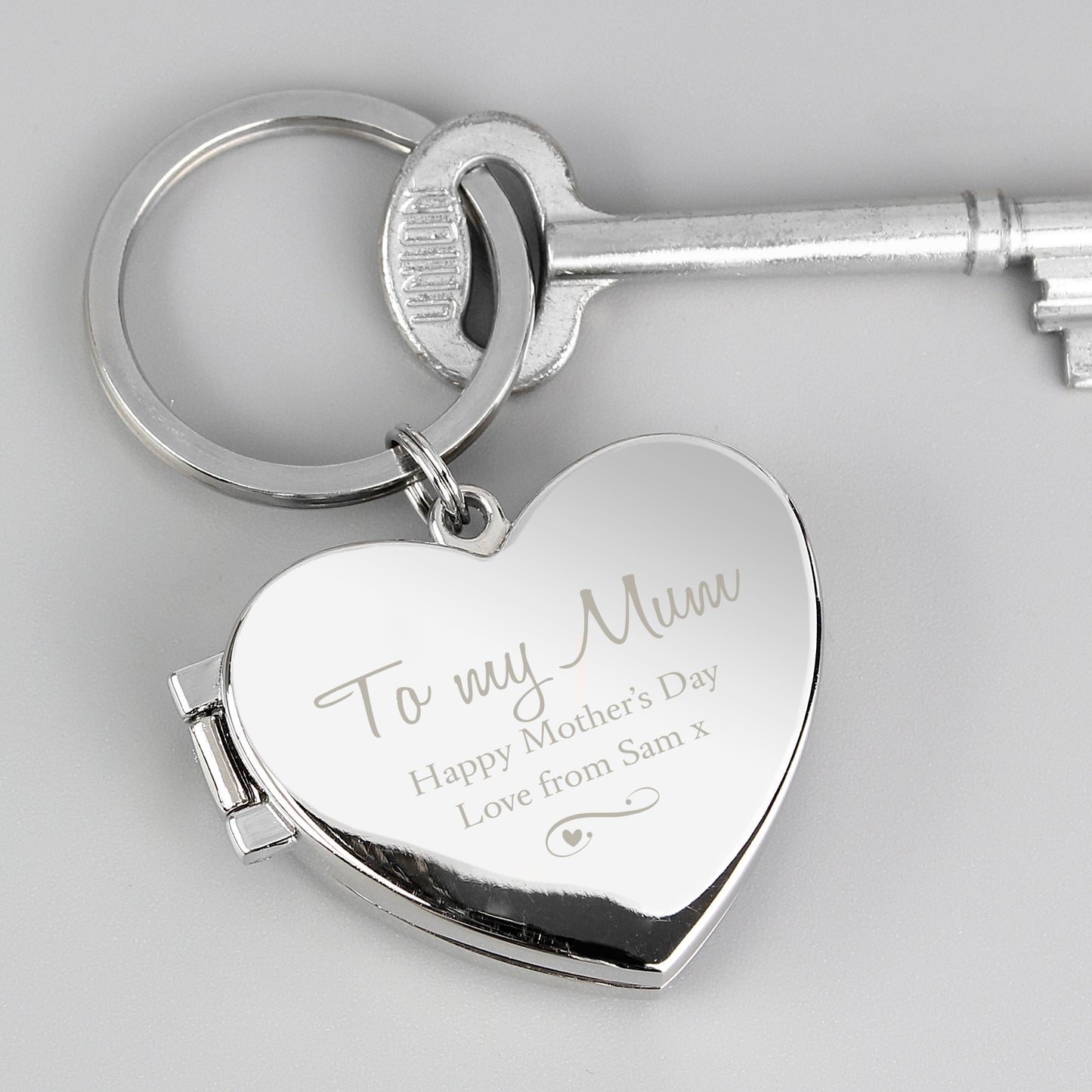 SWIRL HEART PHOTO KEYRING
