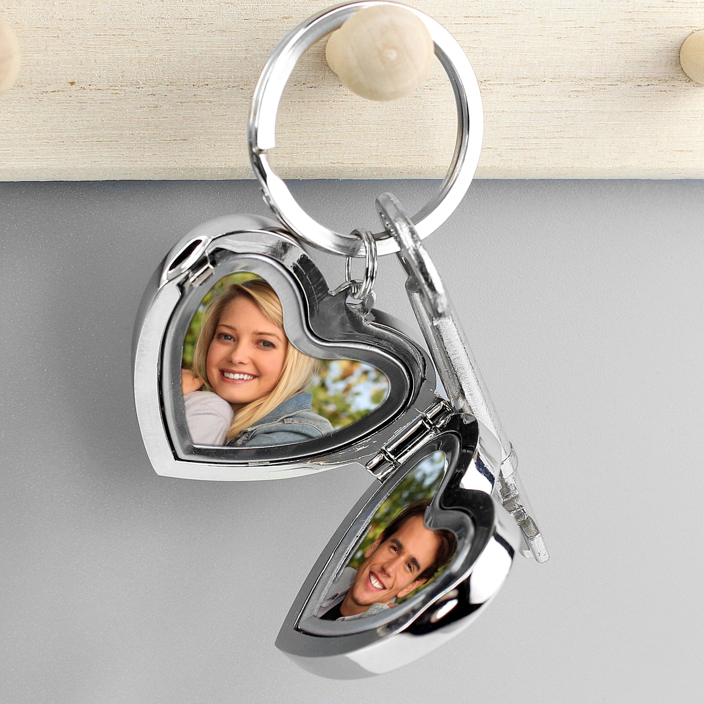 SWIRL HEART PHOTO KEYRING
