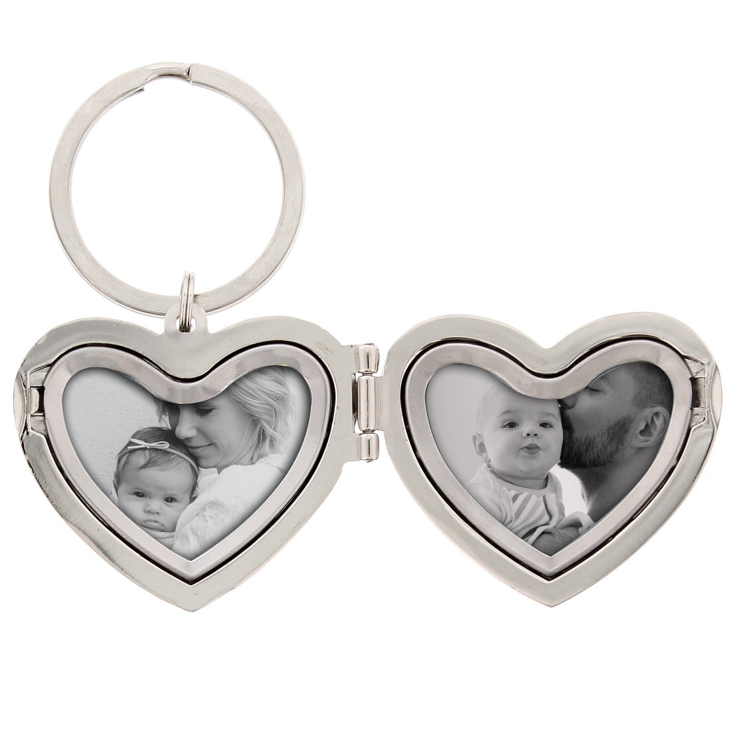 FLORAL HEART PHOTO KEYRING