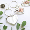 FLORAL HEART PHOTO KEYRING
