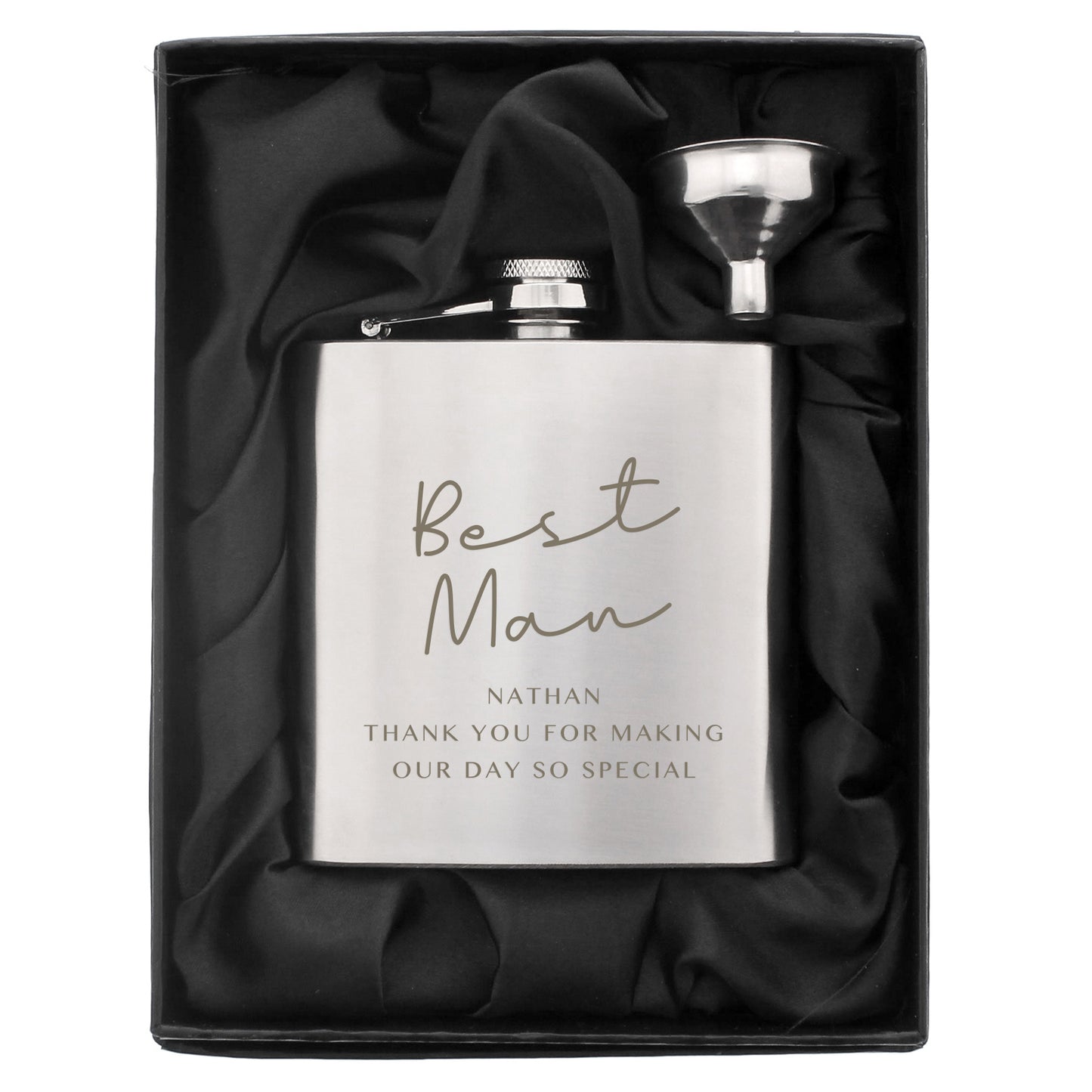 CUSTOM MESSAGE HIP FLASK