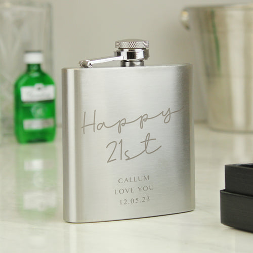 CUSTOM MESSAGE HIP FLASK