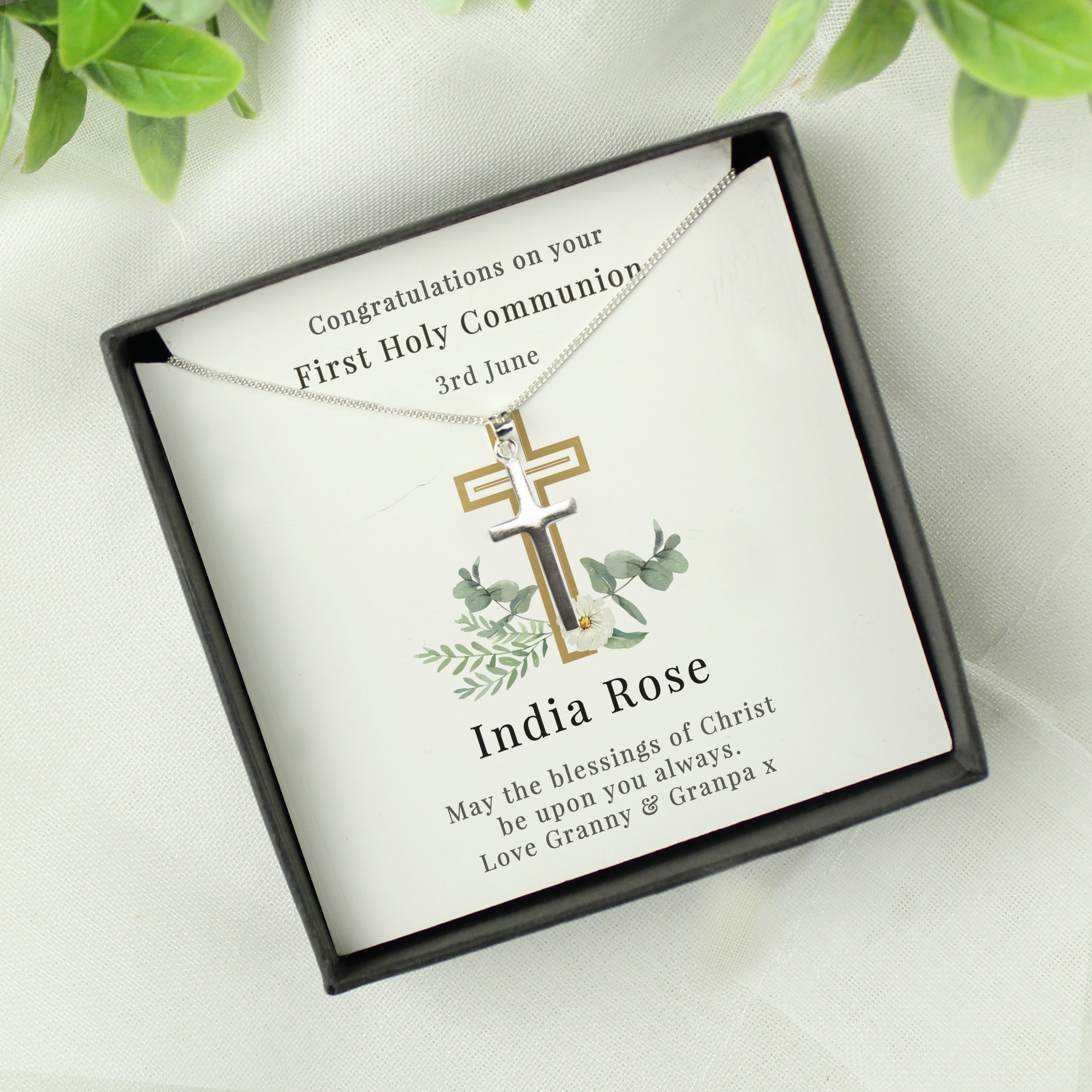 SENTIMENT CROSS NECKLACE