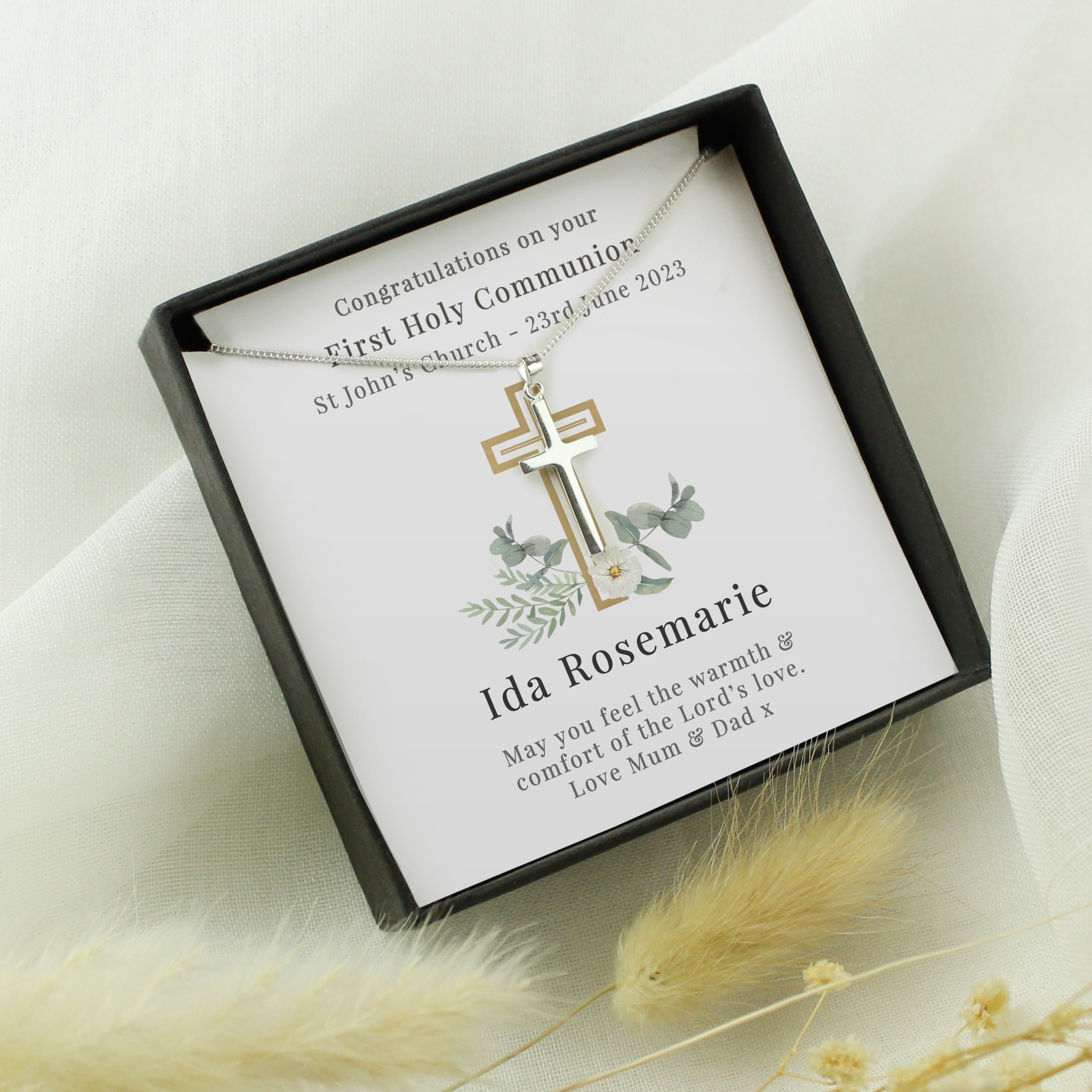 SENTIMENT CROSS NECKLACE