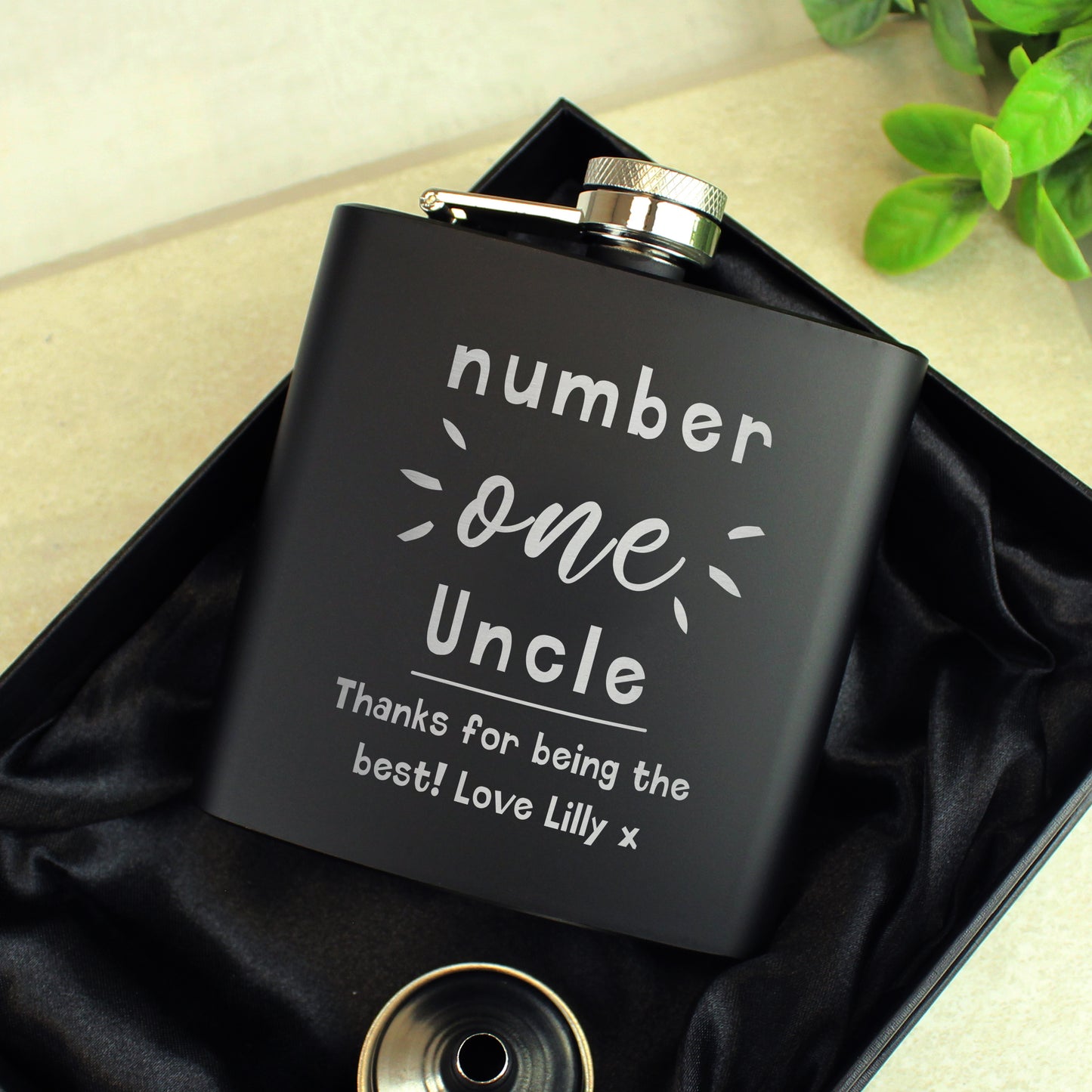 BLACK HIP FLASK