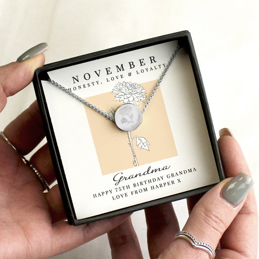 NOVEMBER FLOWER NECKLACE