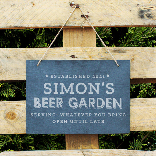 BEER GARDEN SLATE SIGN