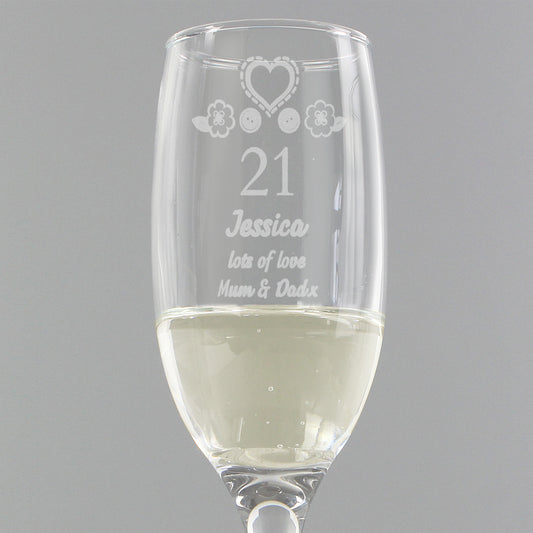 BIRTHDAY CHAMPAGNE FLUTE