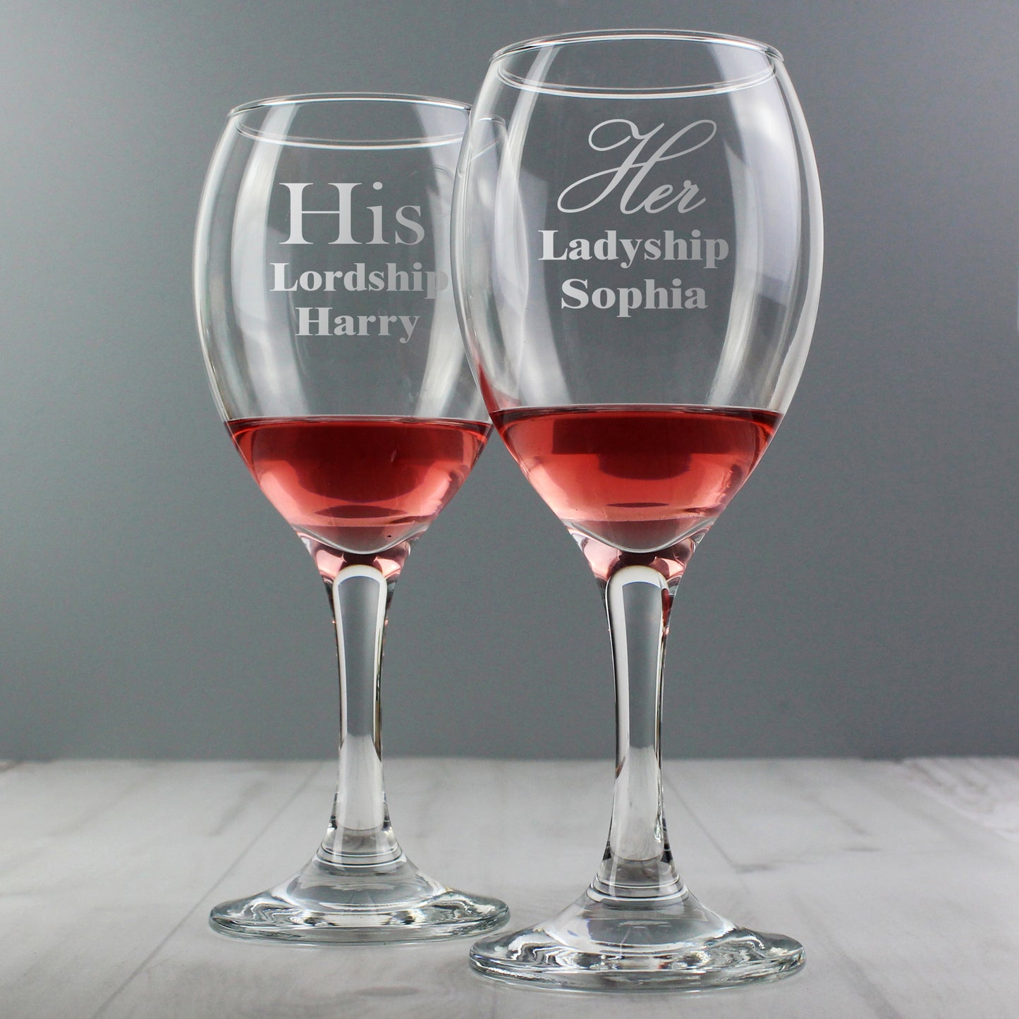 HIS & HER WINE GLASS SET