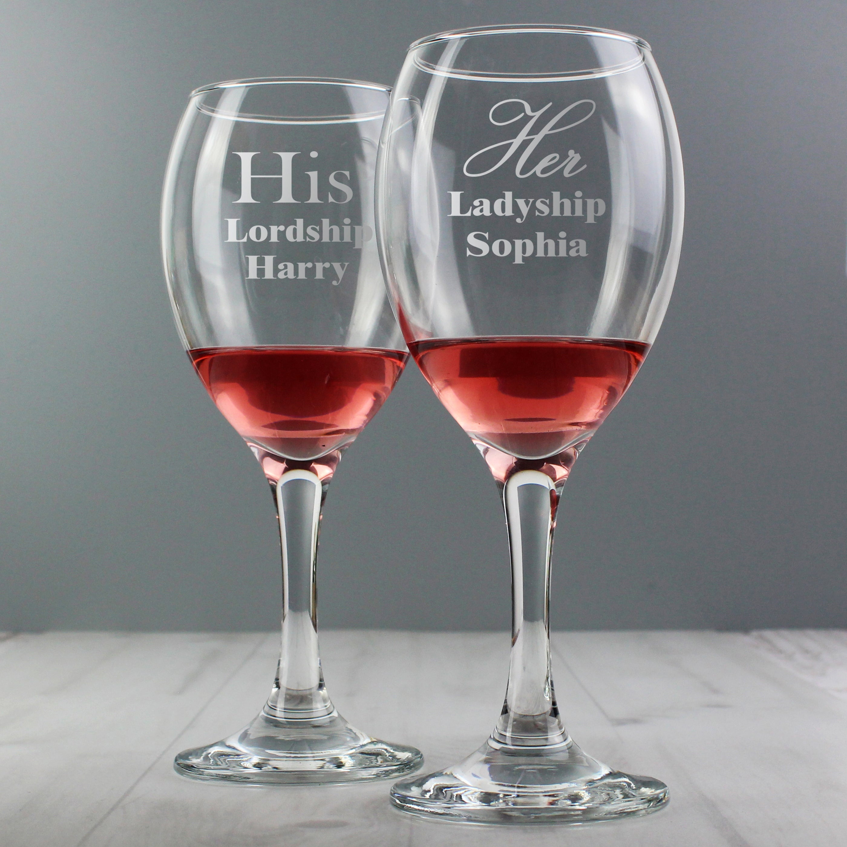 HIS & HER WINE GLASS SET