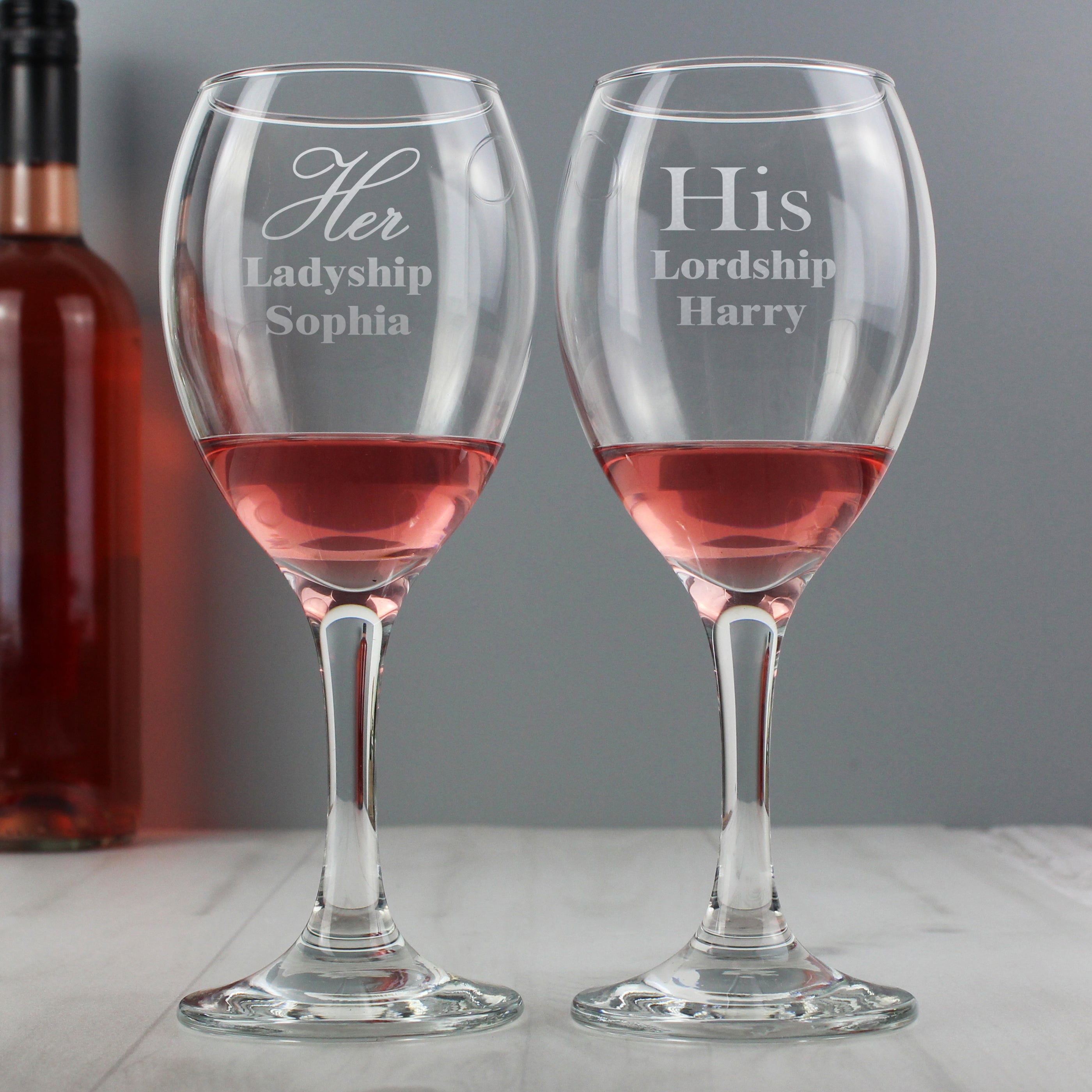 HIS & HER WINE GLASS SET