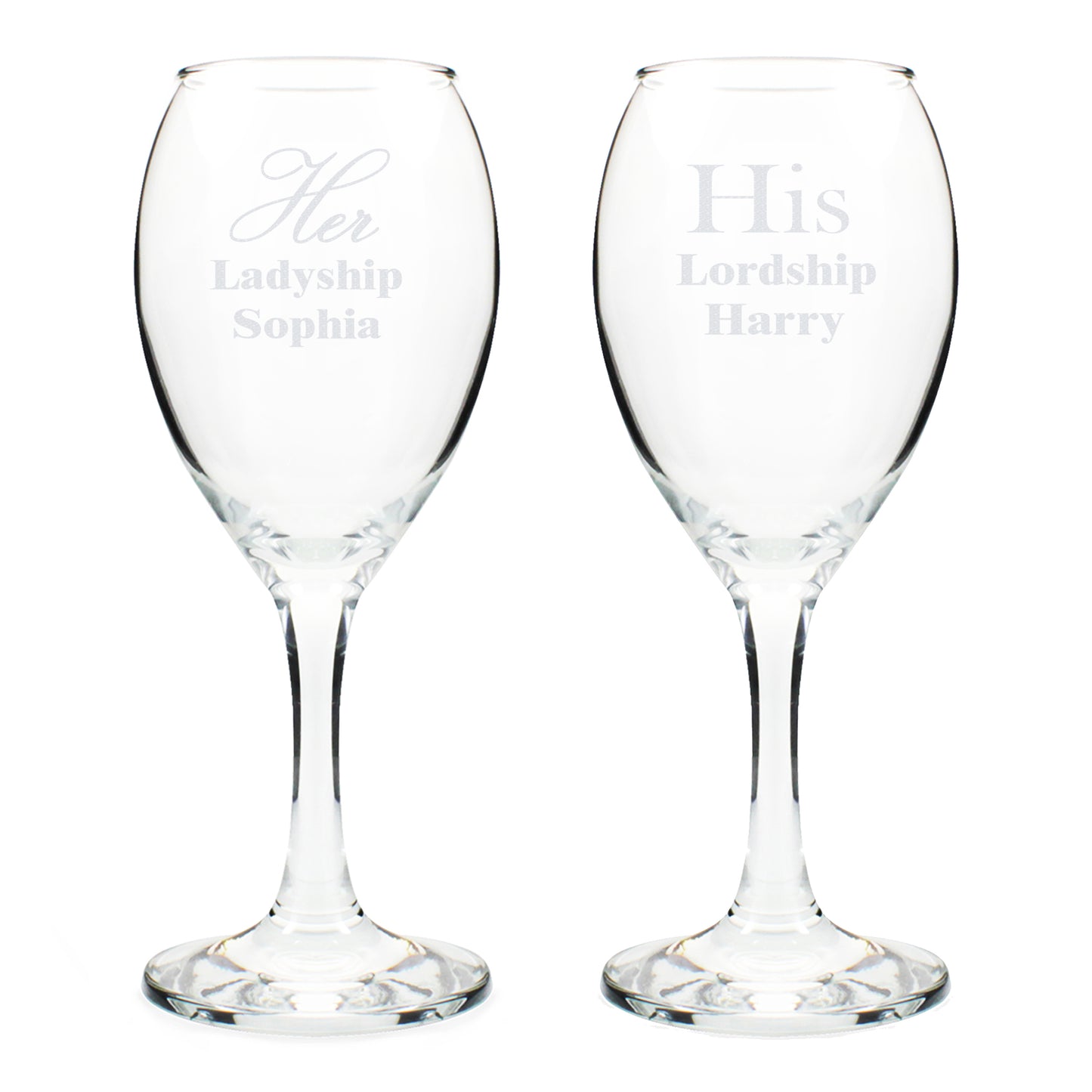 HIS & HER WINE GLASS SET