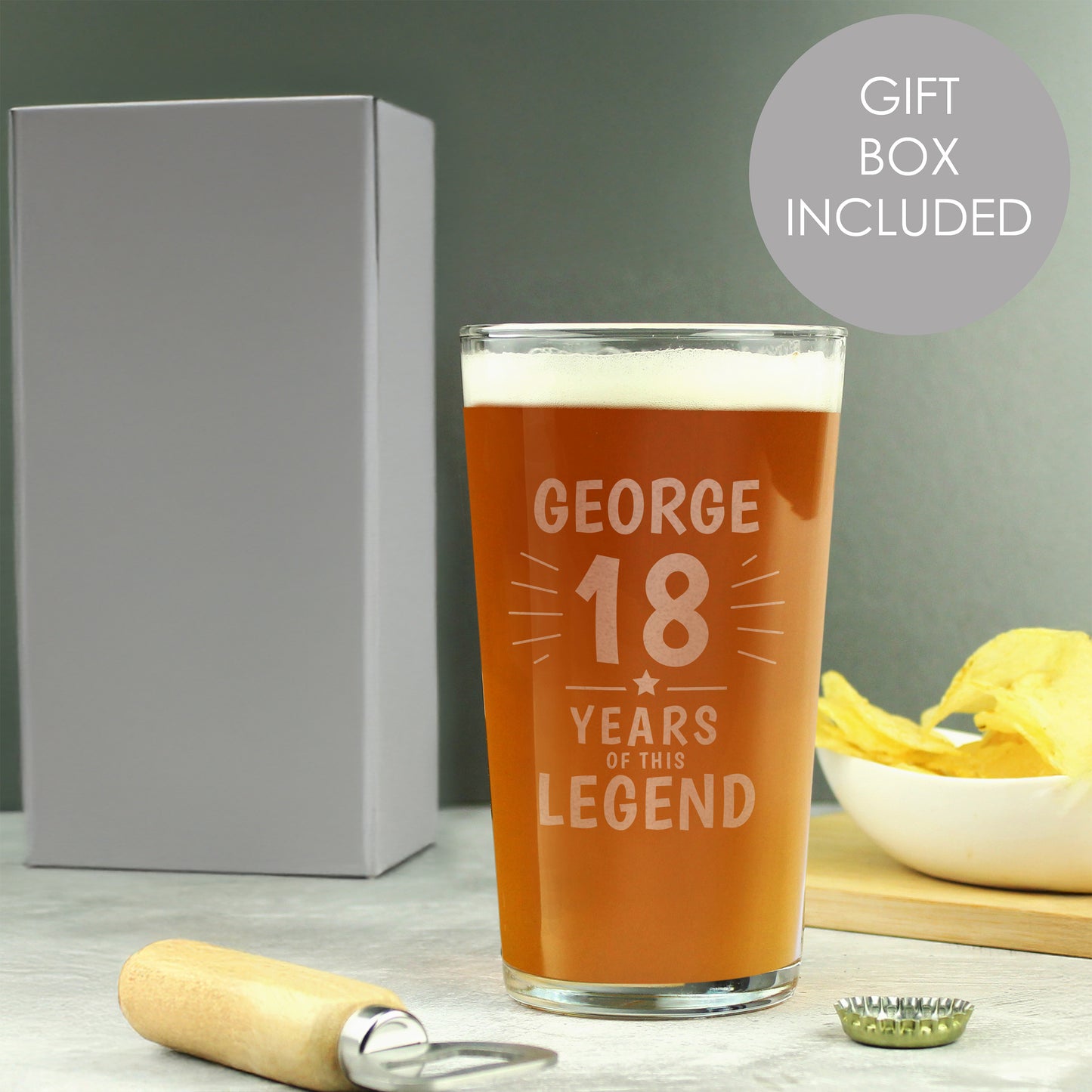 LEGEND BIRTHDAY PINT GLASS