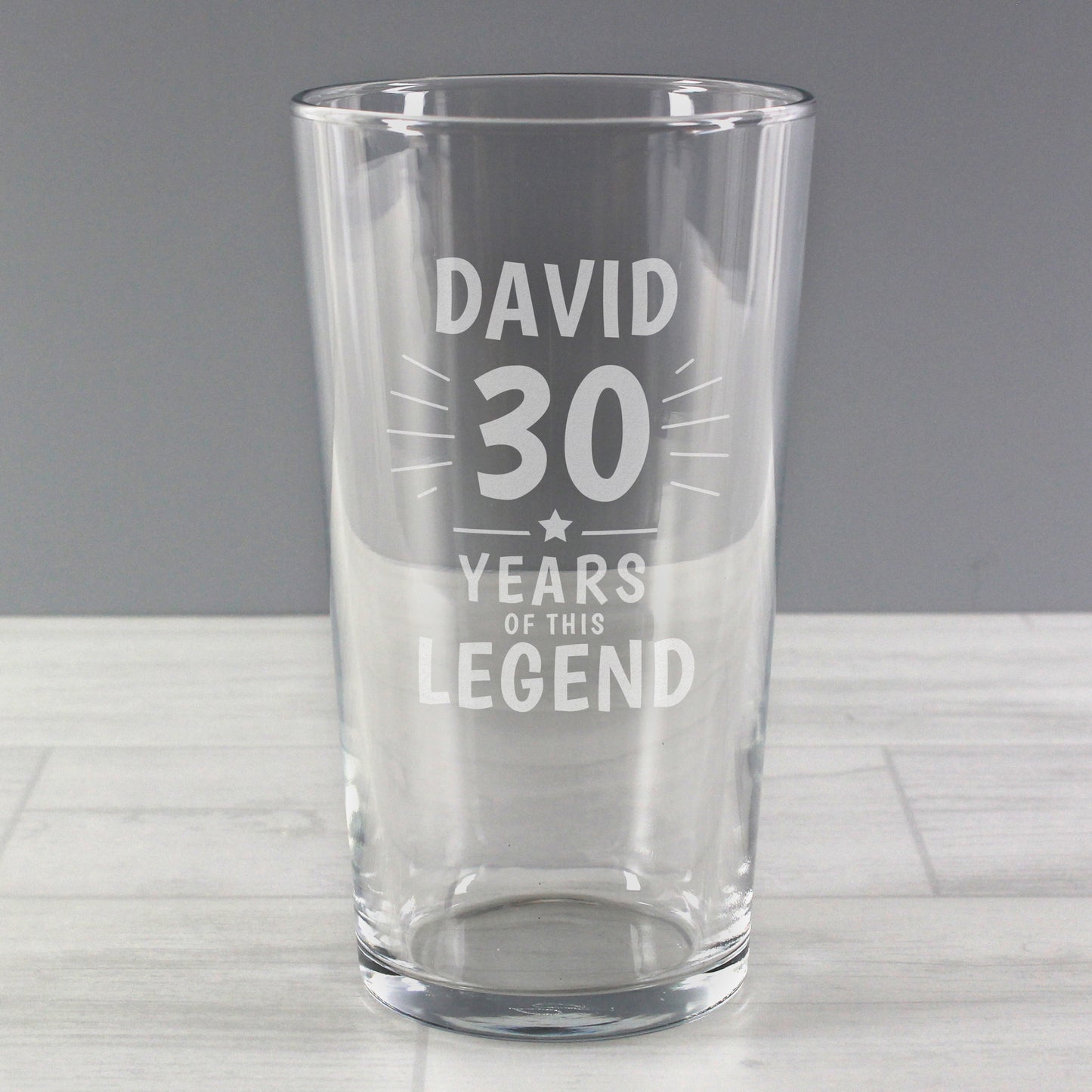 LEGEND BIRTHDAY PINT GLASS
