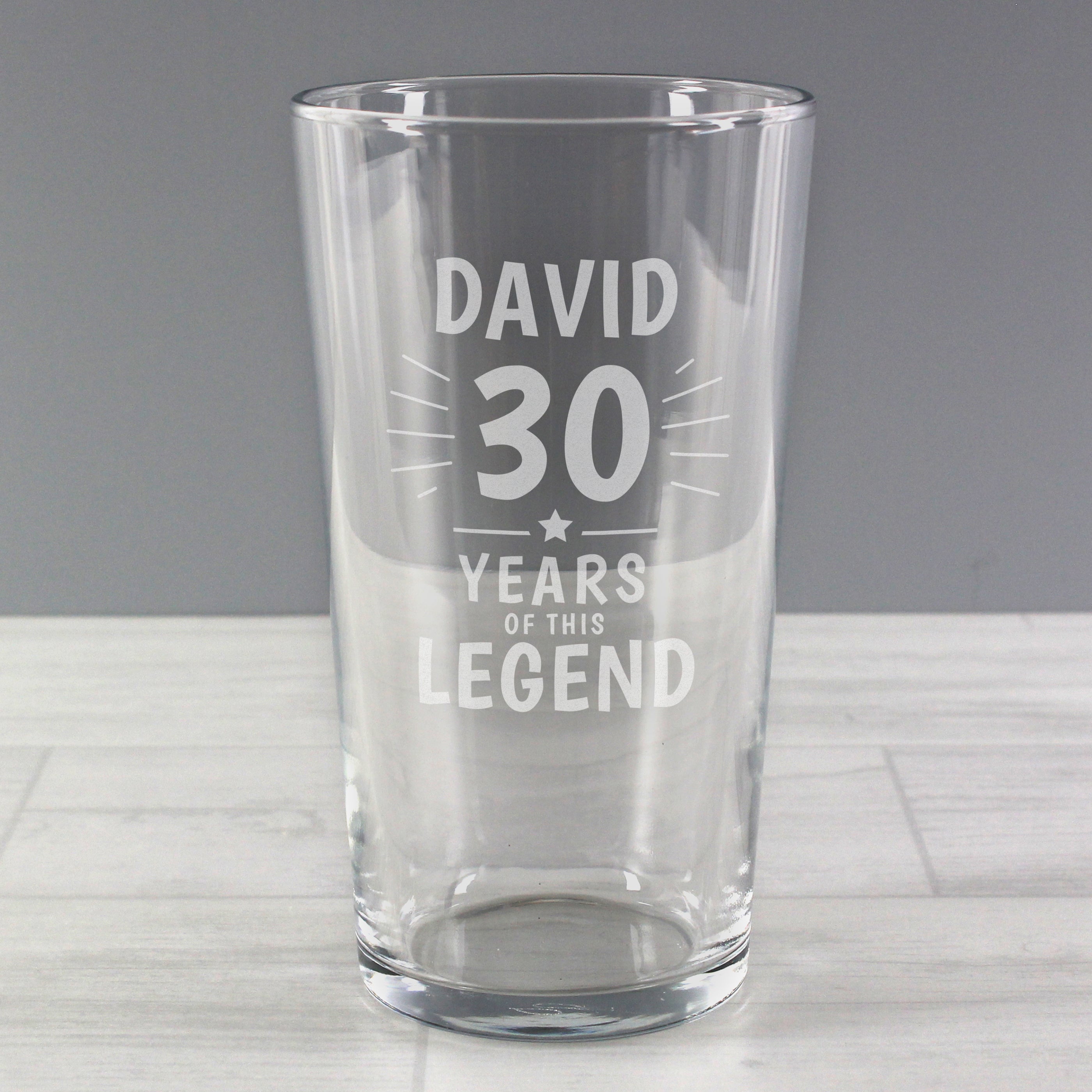 LEGEND BIRTHDAY PINT GLASS
