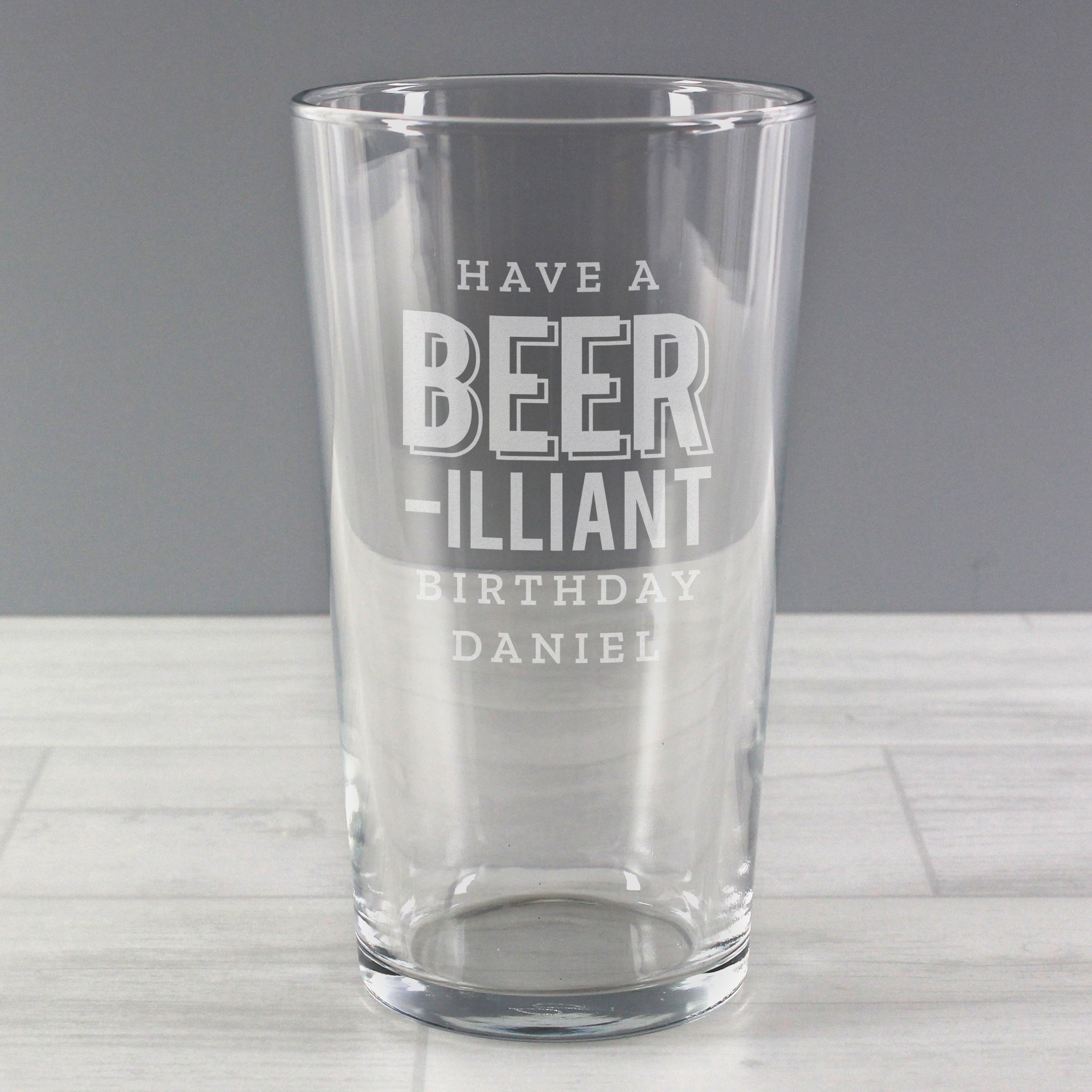BEER-ILLIANT BIRTHDAY PINT GLASS