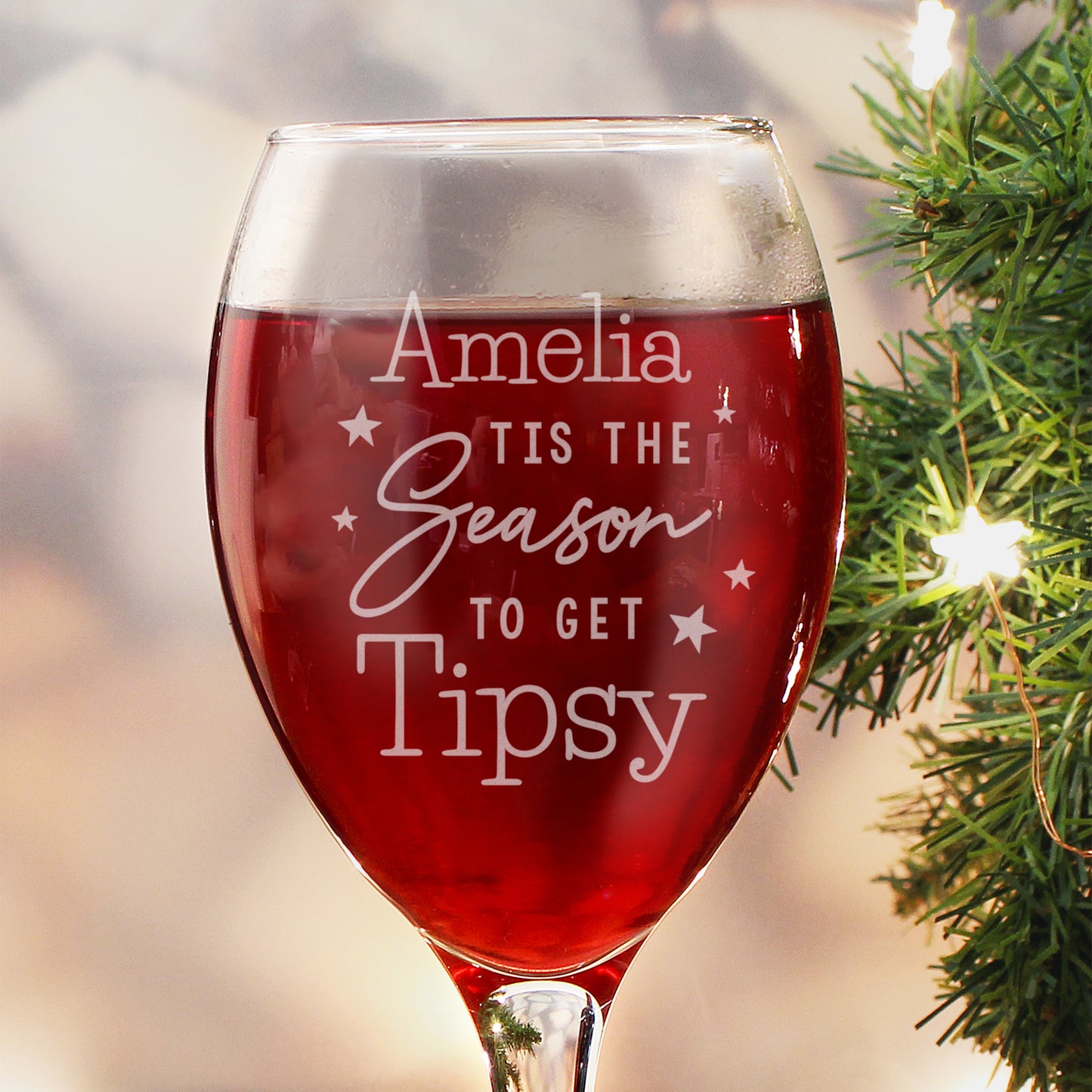 CHRISTMAS WINE GLASS