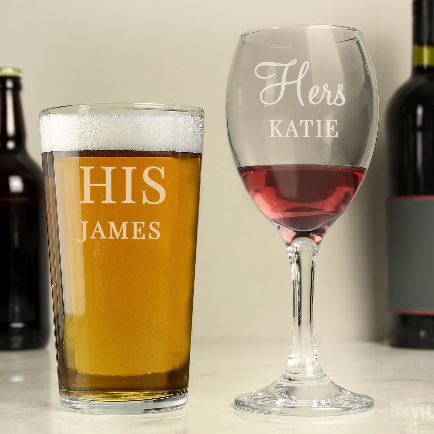 PINT & WINE GLASS SET