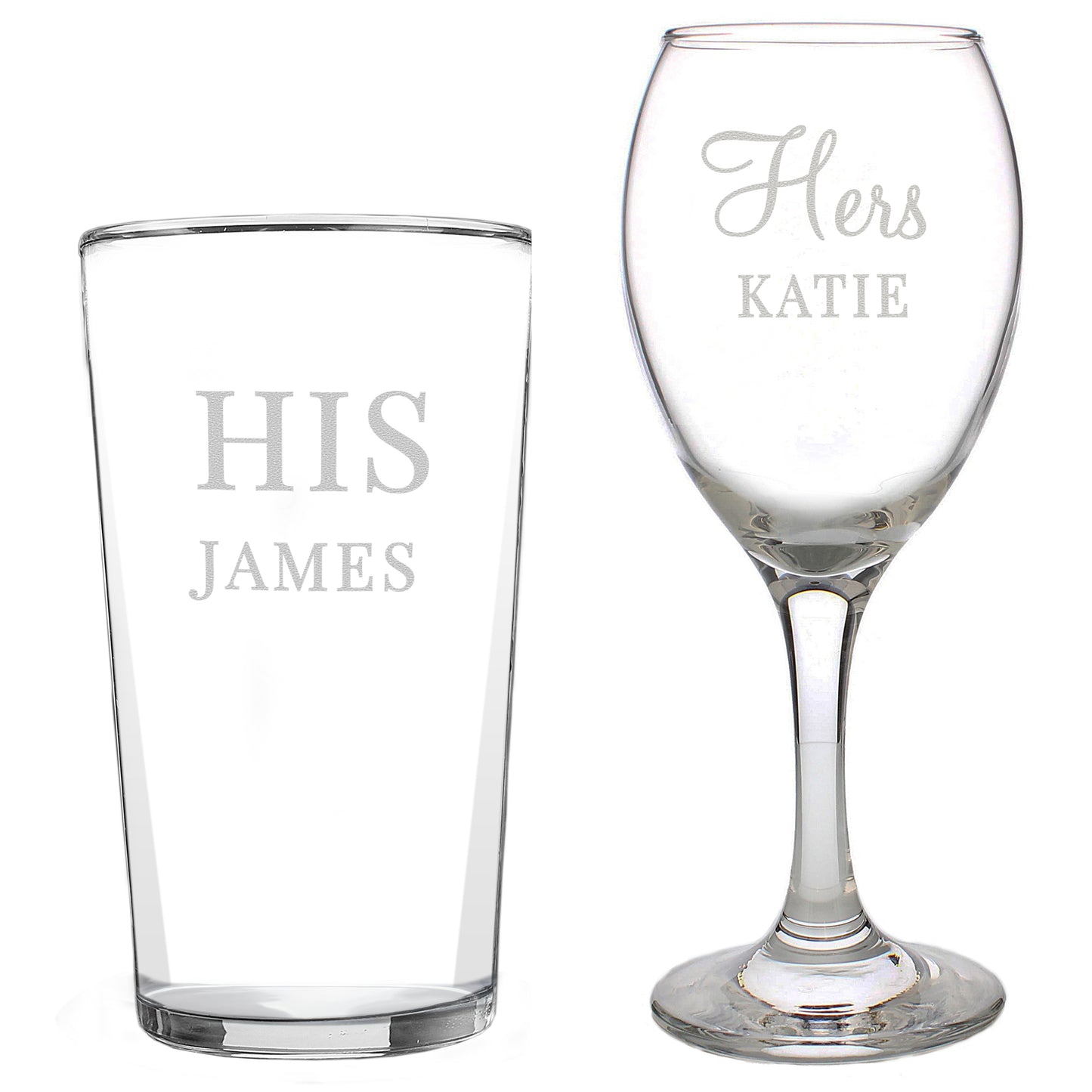 PINT & WINE GLASS SET