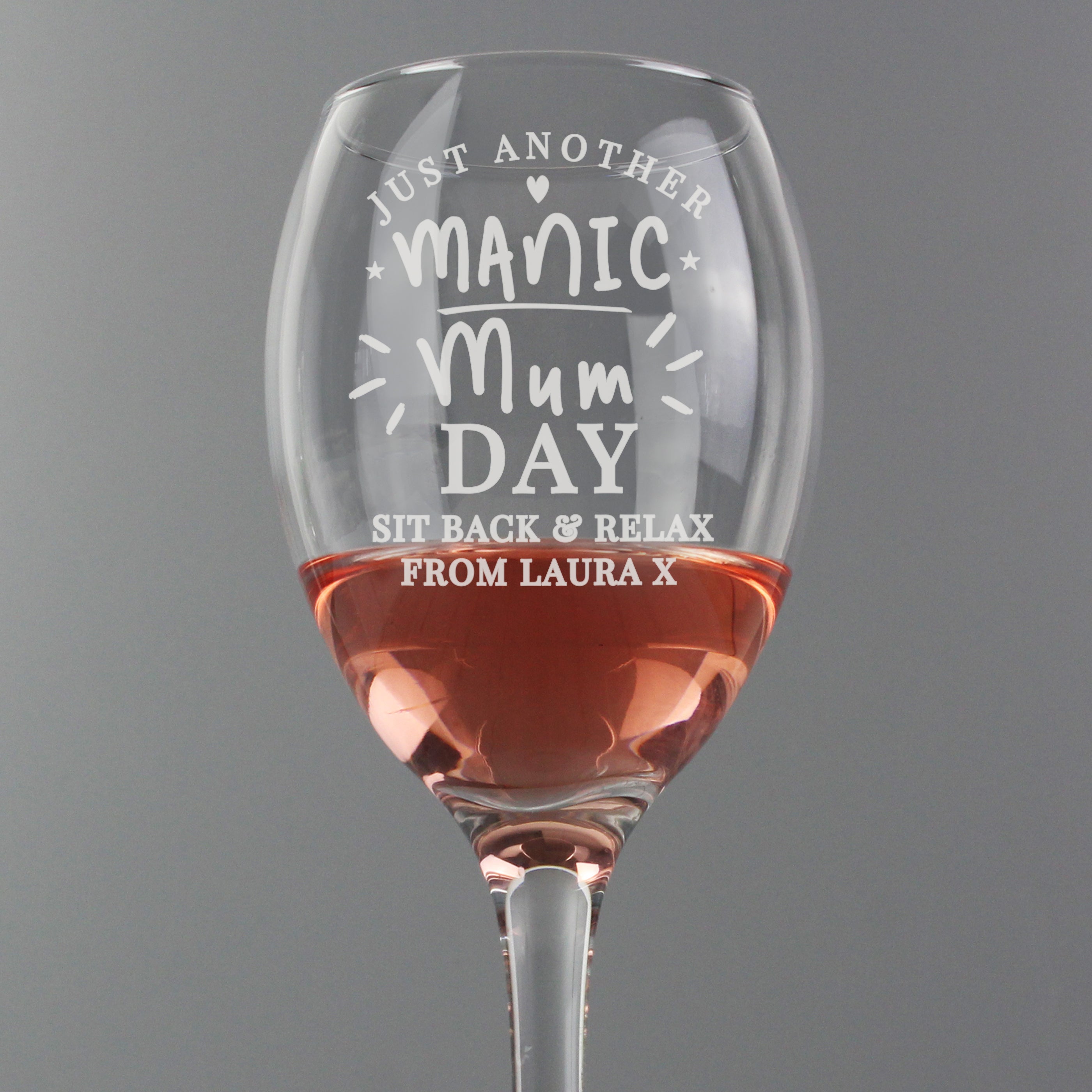 MANIC MUM DAY WINE GLASS
