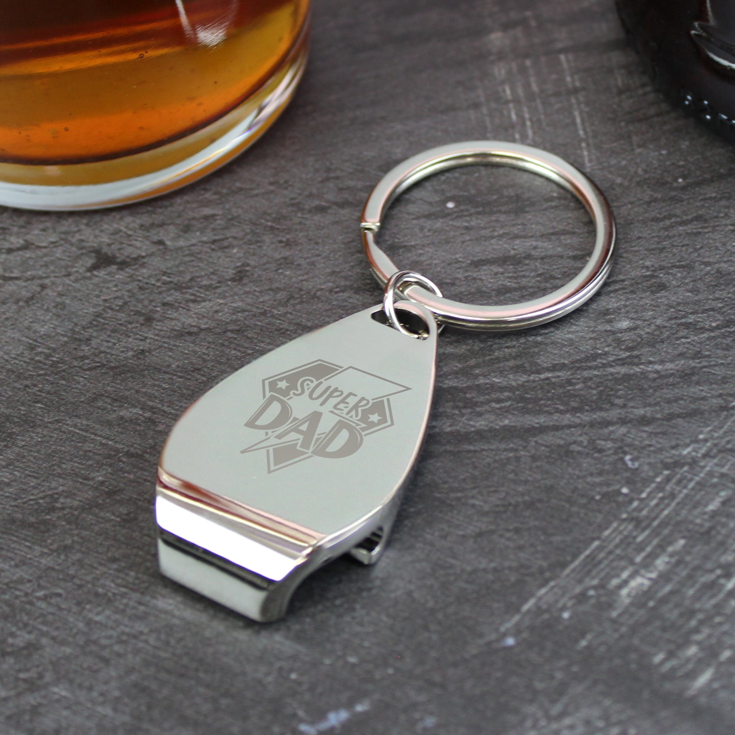 SUPER DAD GLASS & BOTTLE OPENER