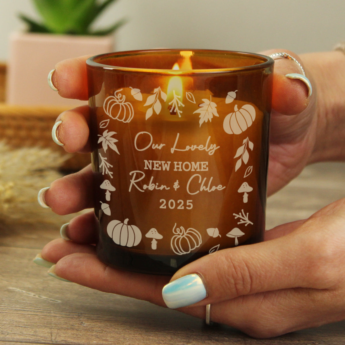 PUMPKIN GLASS CANDLE