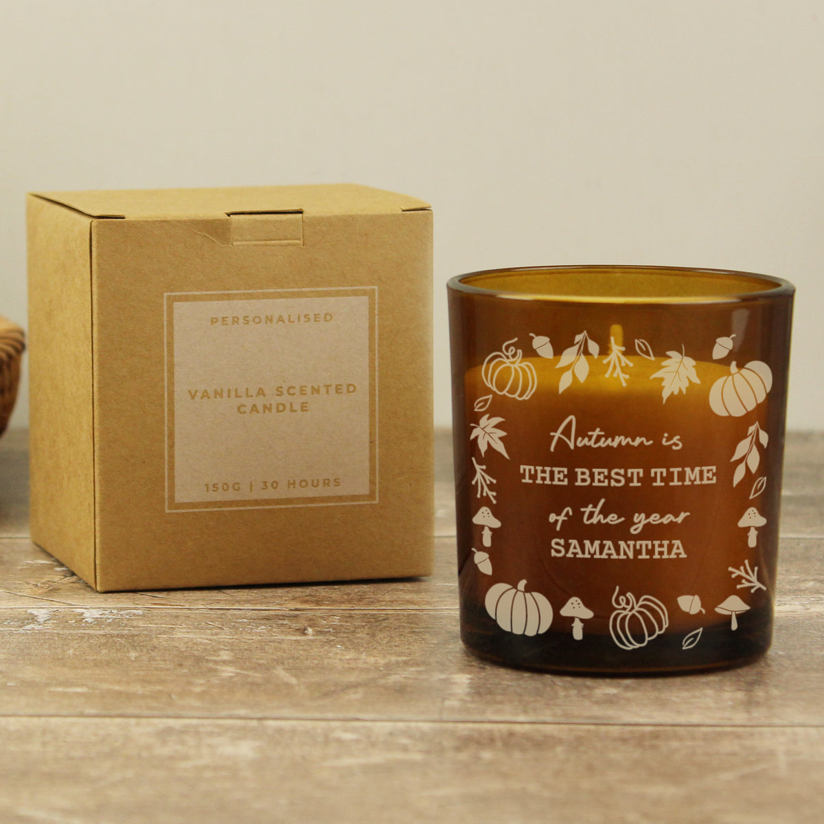 PUMPKIN GLASS CANDLE