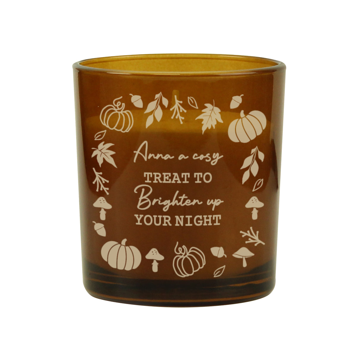 PUMPKIN GLASS CANDLE