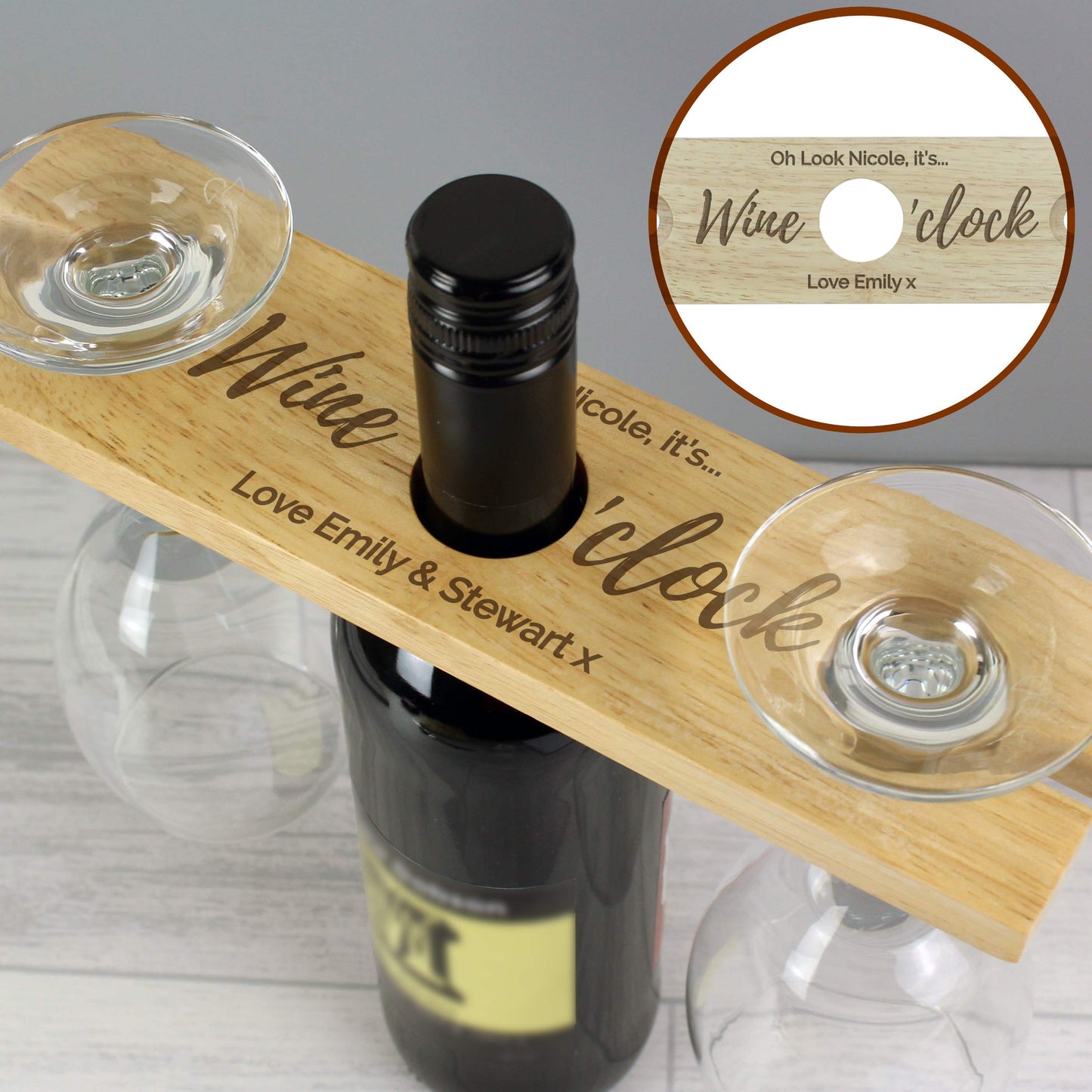 WINE GLASS & BOTTLE HOLDER