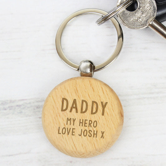 PERSONALISED WOODEN KEYRING