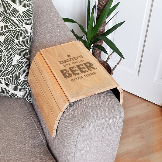 BEER GOES HERE SOFA TRAY