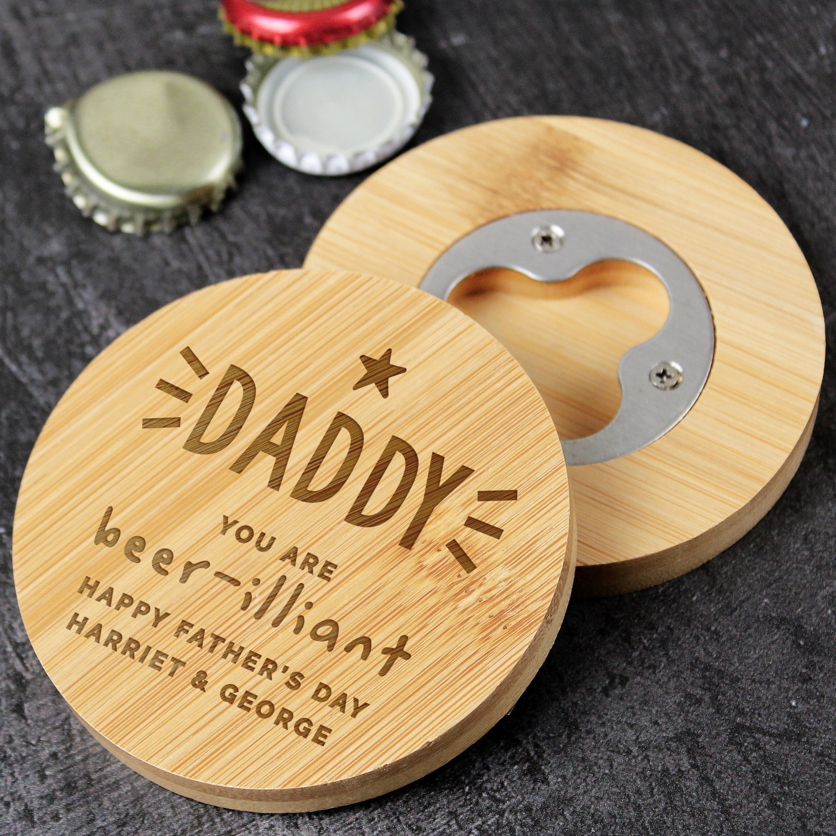 BAMBOO BOTTLE OPENER COASTER