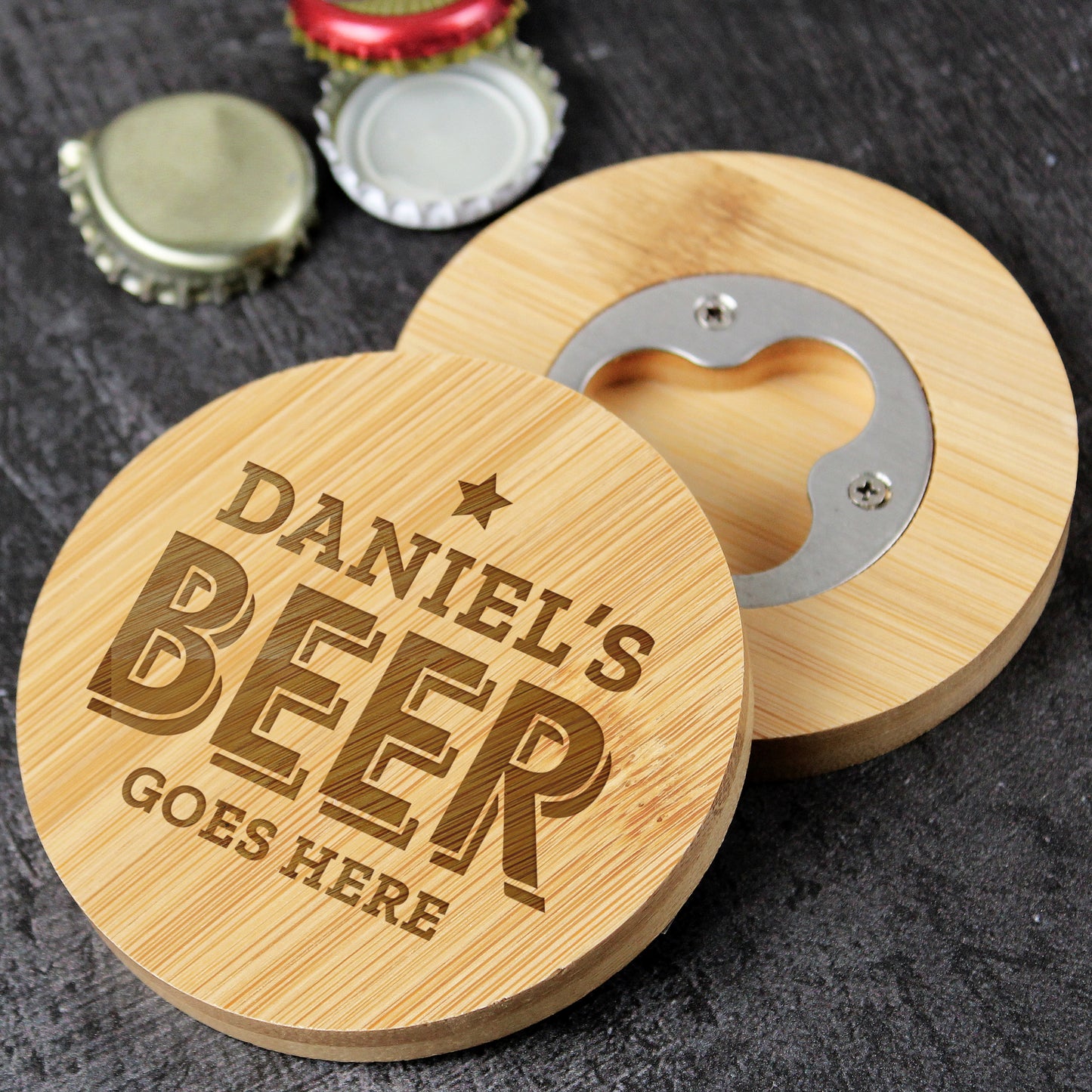 BAMBOO BOTTLE OPENER COASTER
