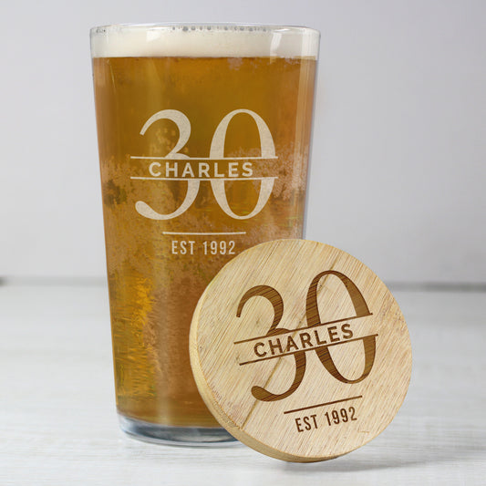 AGE BOTTLE OPENER COASTER & GLASS SET