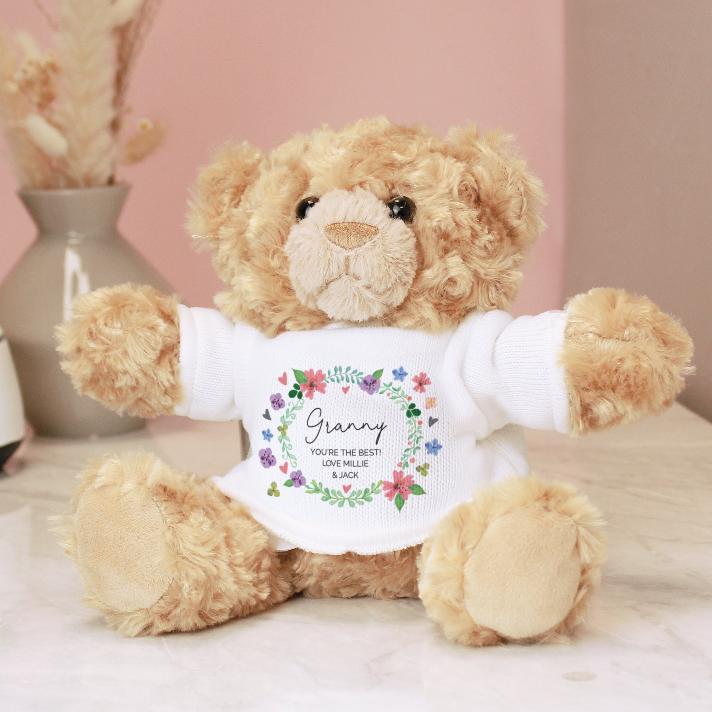 MOTHERS DAY FLORAL TEDDY BEAR