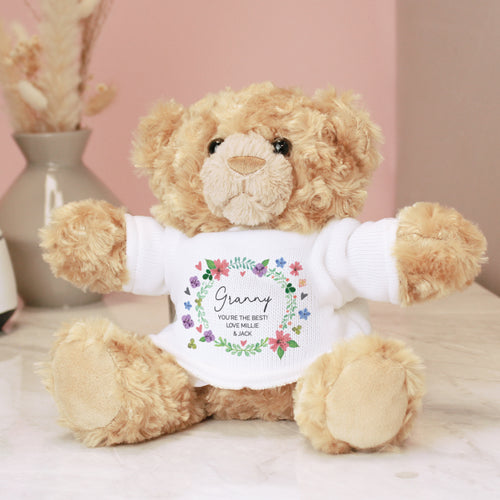 MOTHERS DAY FLORAL TEDDY BEAR
