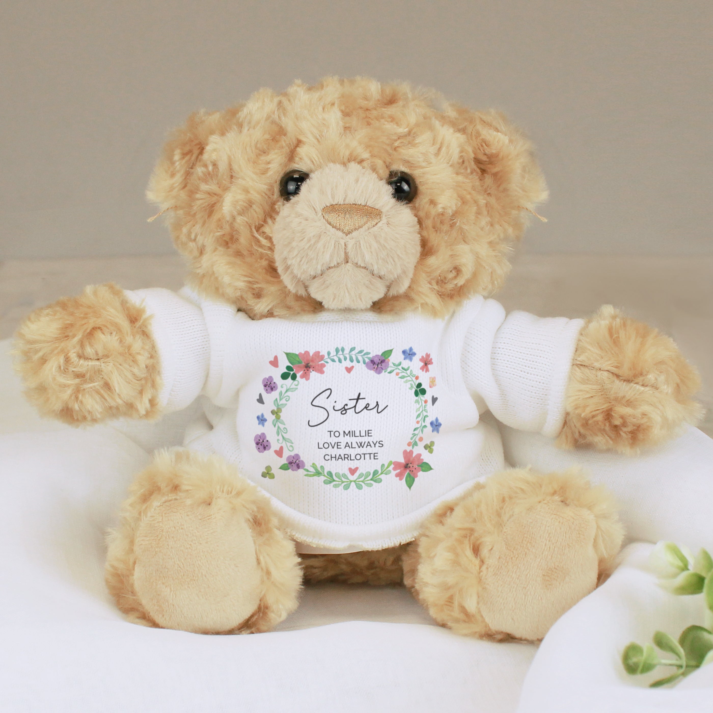 MOTHERS DAY FLORAL TEDDY BEAR