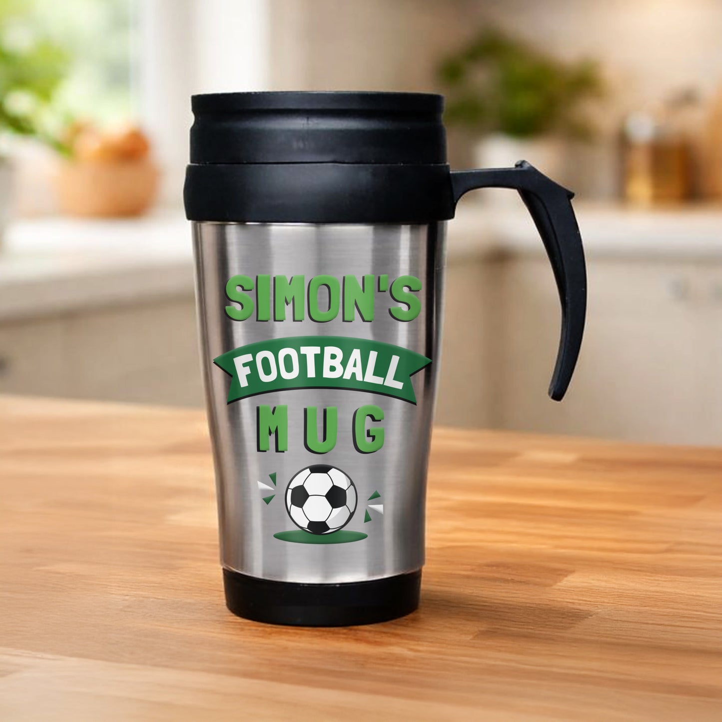 FOOTBALL TRAVEL MUG
