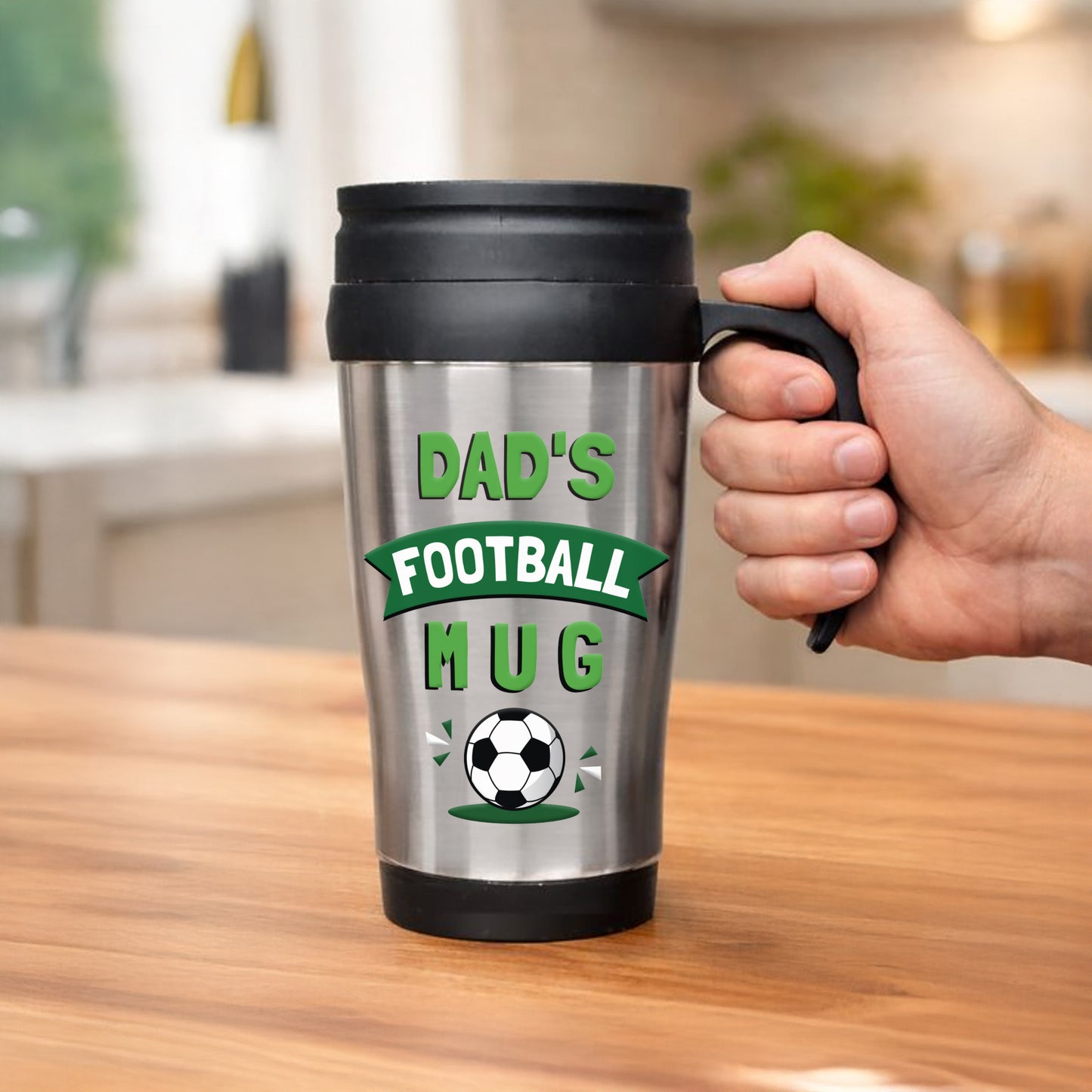 FOOTBALL TRAVEL MUG