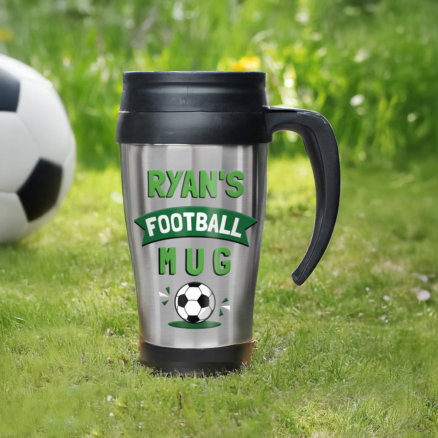 FOOTBALL TRAVEL MUG