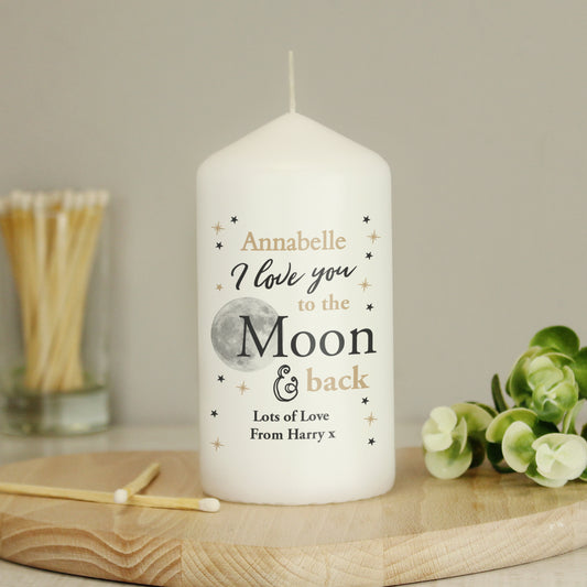 TO THE MOON & BACK PILLAR CANDLE