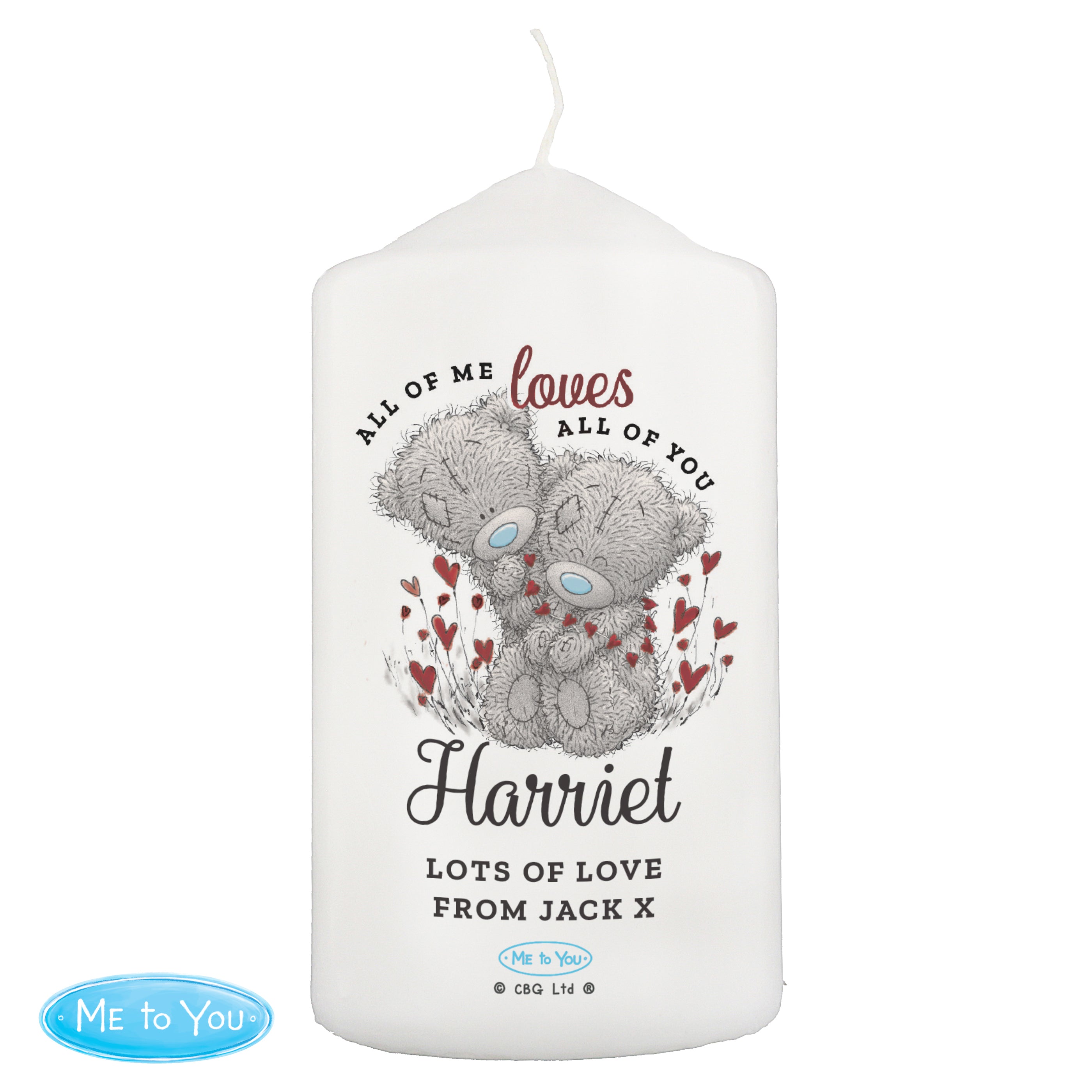 ME TO YOU VALENTINES PILLAR CANDLE