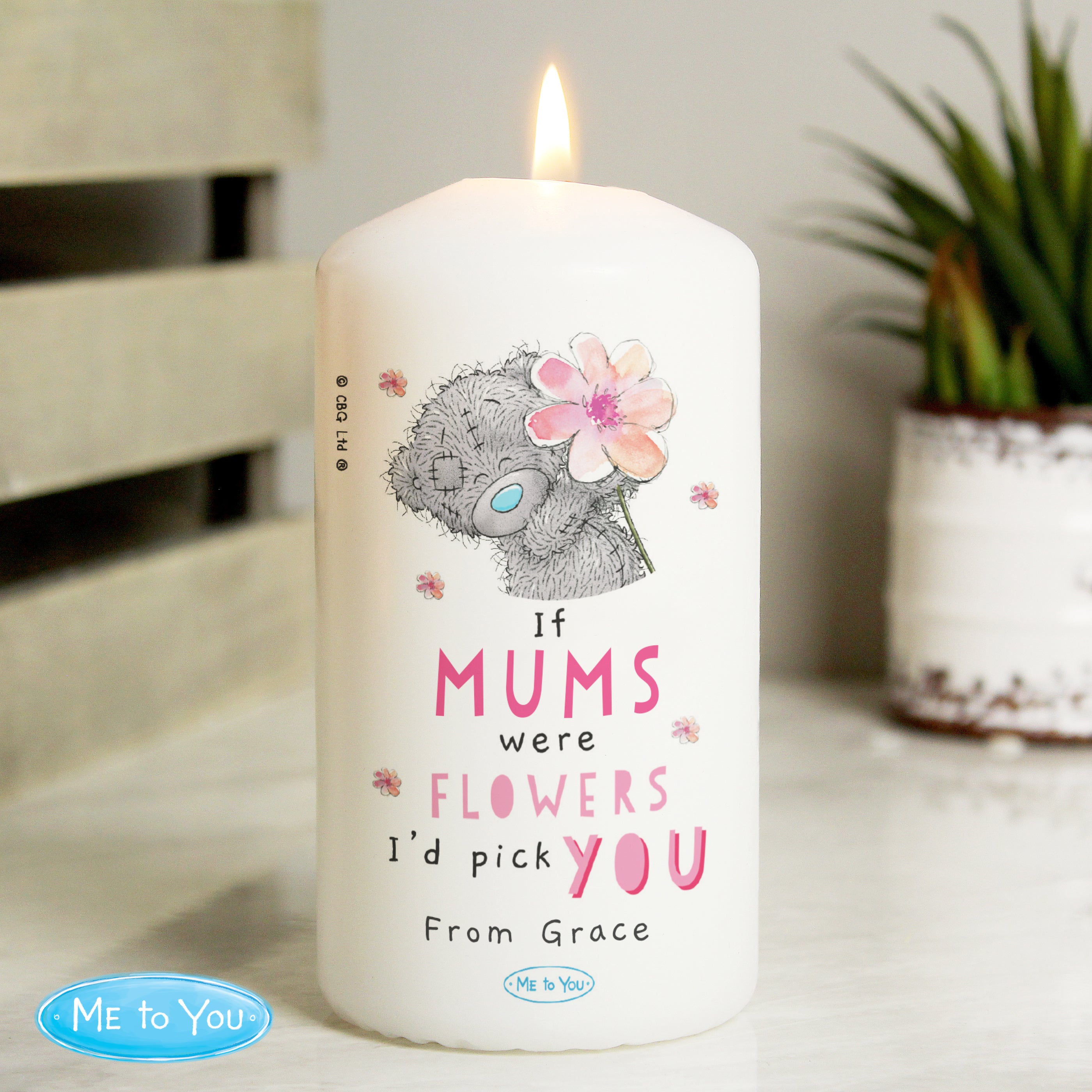 ME TO YOU FLOWERS CANDLE